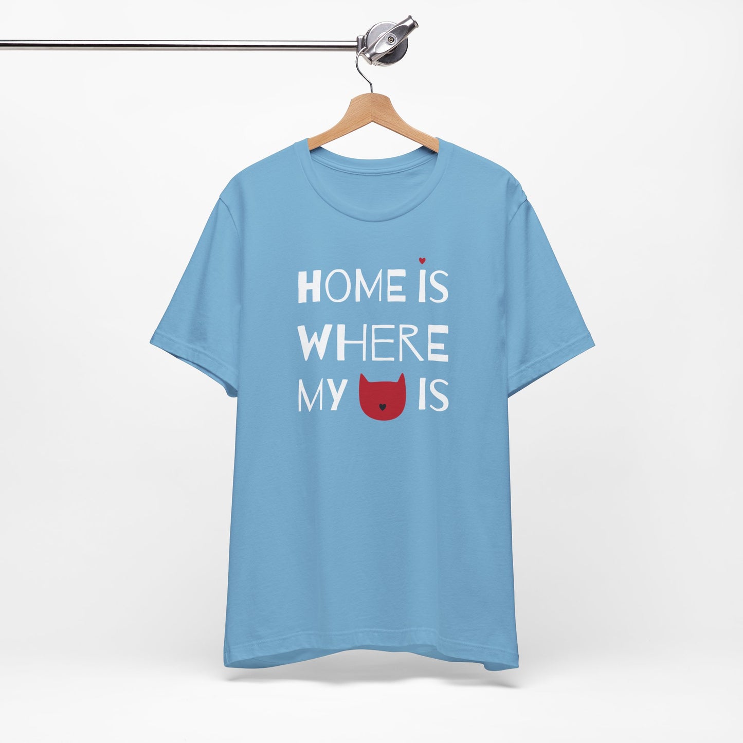 Home Is Where My Cat Is Unisex Jersey Short Sleeve Tee