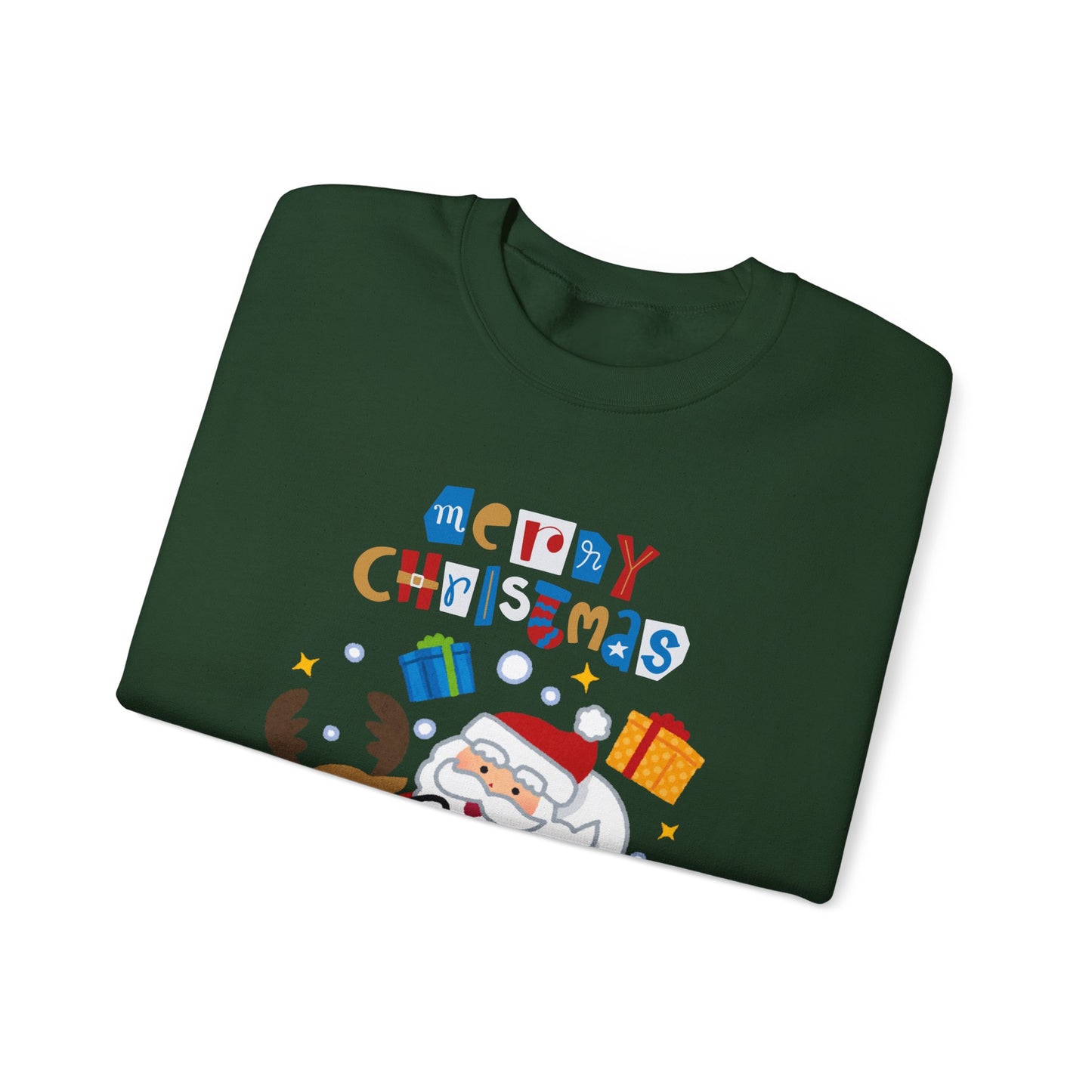 Unisex Heavy Blend Crewneck Sweatshirt Santa & Reindeer Merry Christmas π
π¦β¨