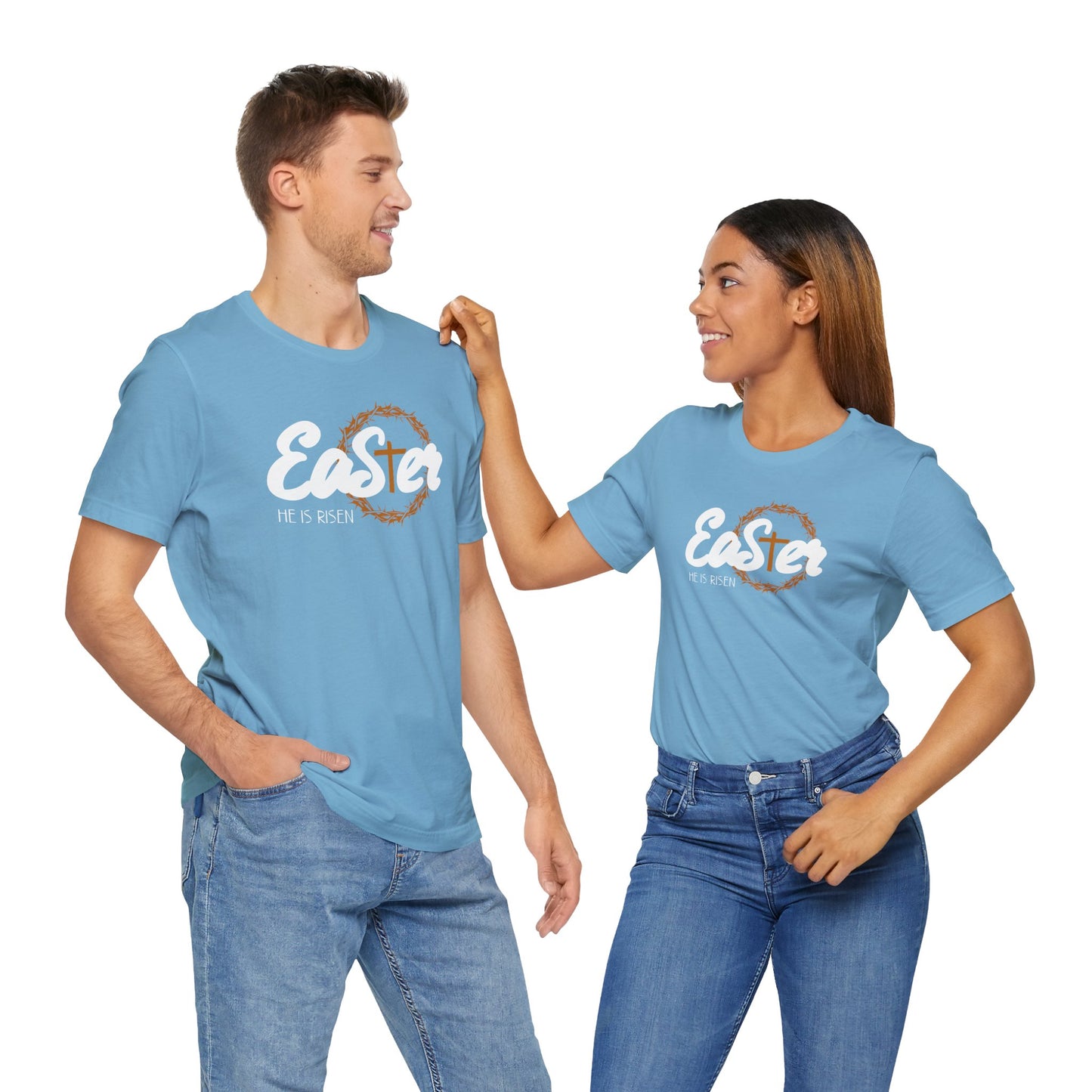 Easter He Is Risen Unisex Jersey Short Sleeve Tee
