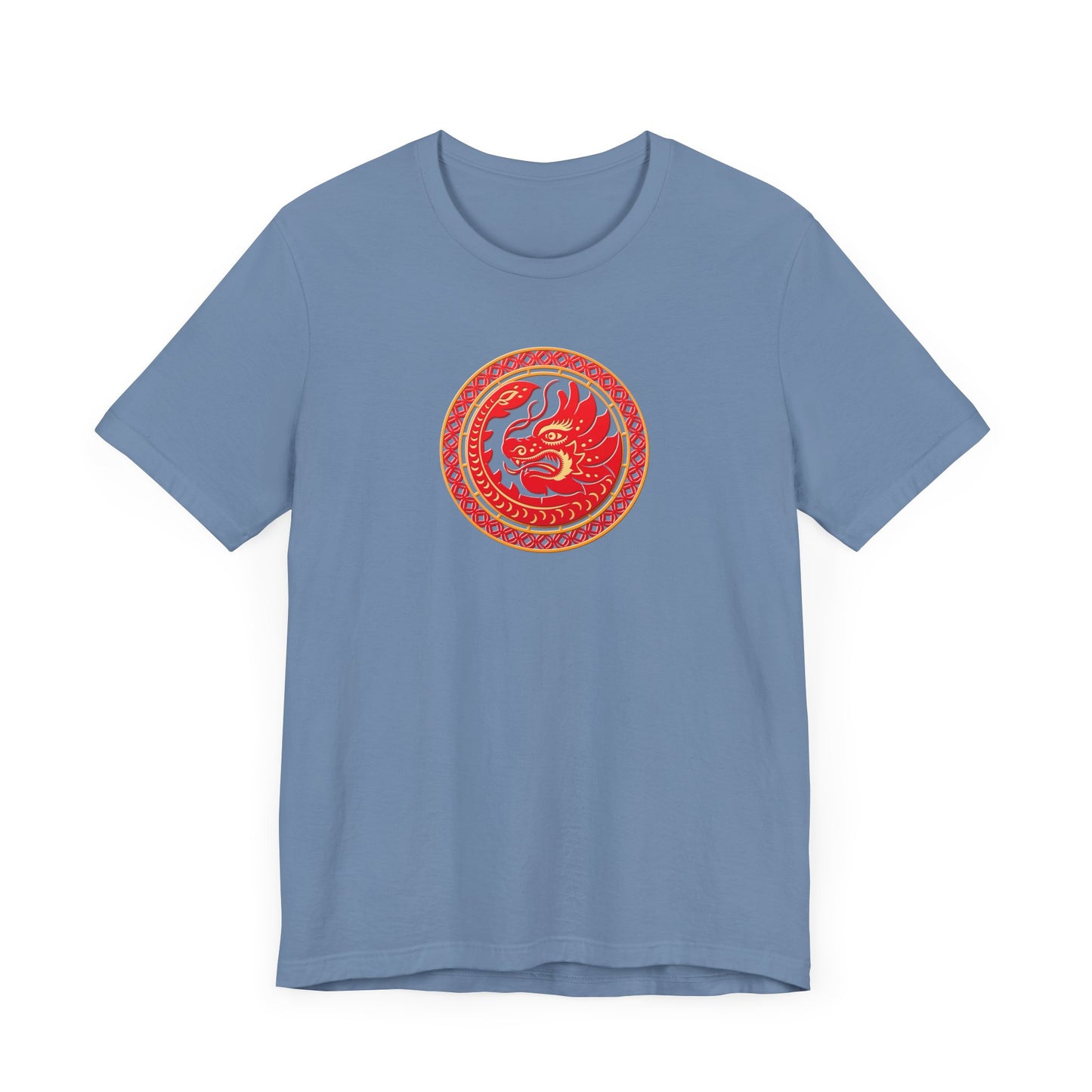 Unisex Jersey Short Sleeve Tee Dragon Magic Chinese New Year Red & Yellow