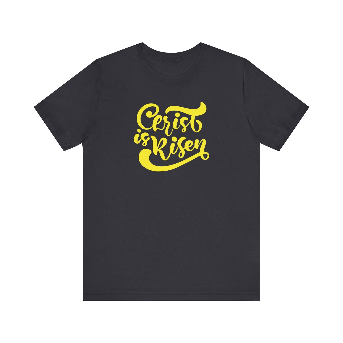 Christ is Risen Yellow Print Unisex Jersey Short Sleeve Tee