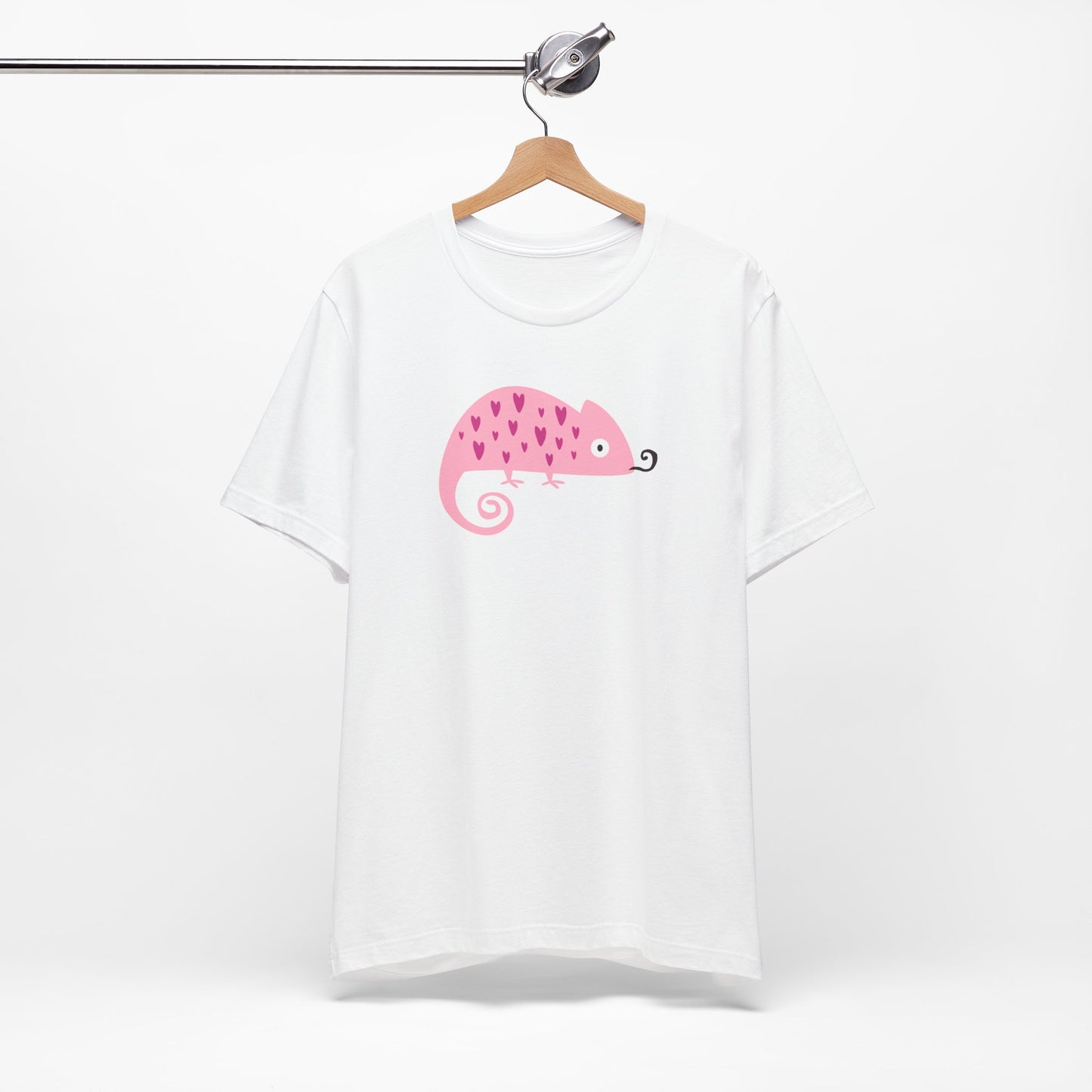 Pink Chameleon Love Heartfelt Charm Unisex Jersey Short Sleeve Tee