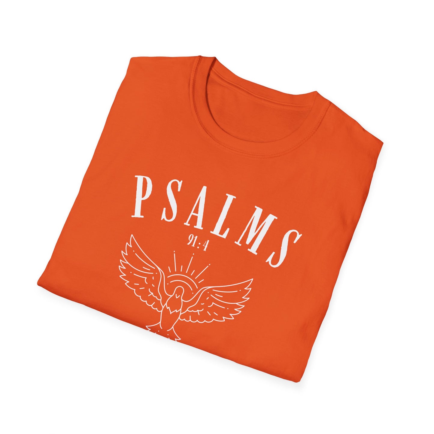 Psalms 91:4 Under His Wings You Will Find Refuge Softstyle T-Shirt