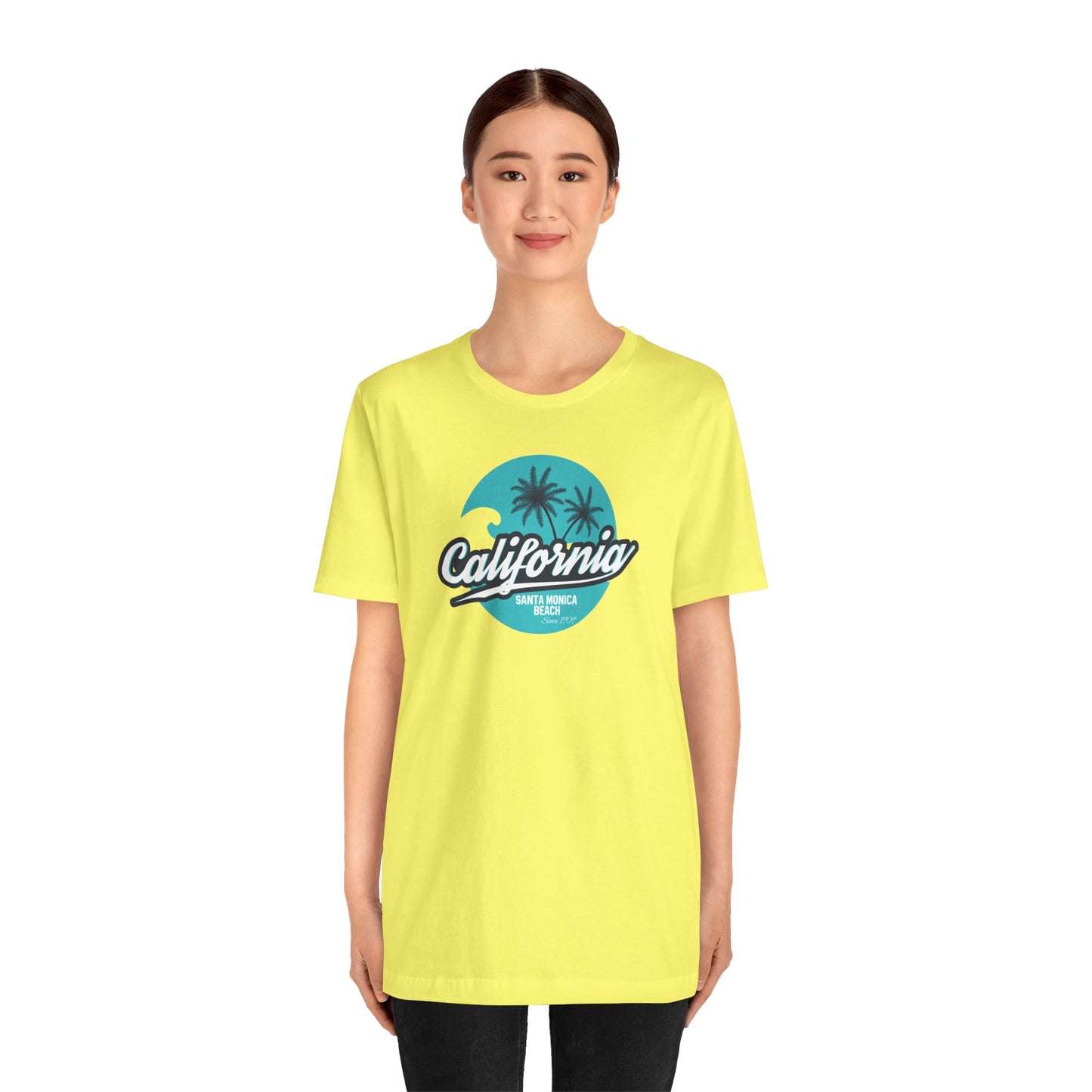 California Santa Monica Beach Unisex Jersey Short Sleeve Tee