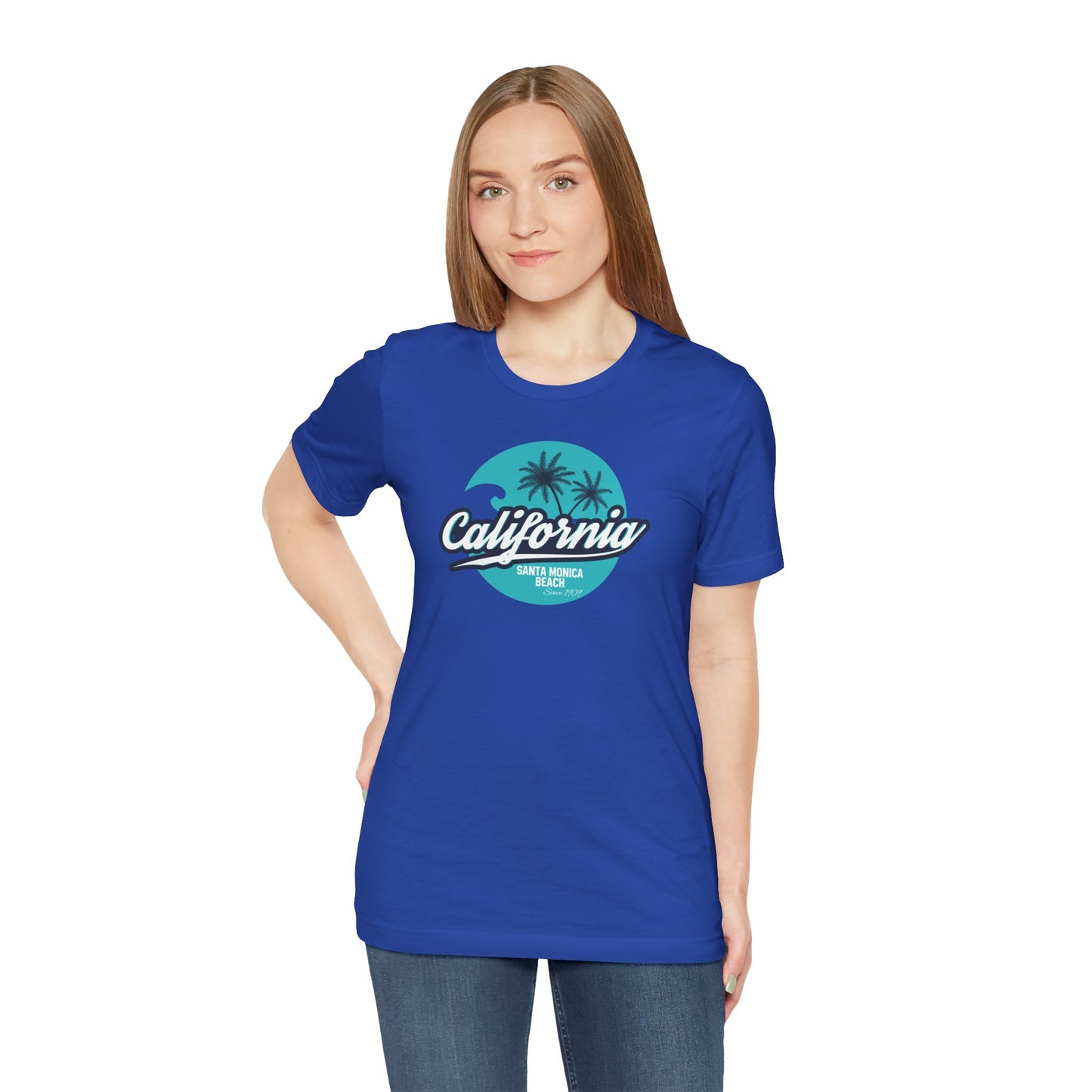 California Santa Monica Beach Unisex Jersey Short Sleeve Tee