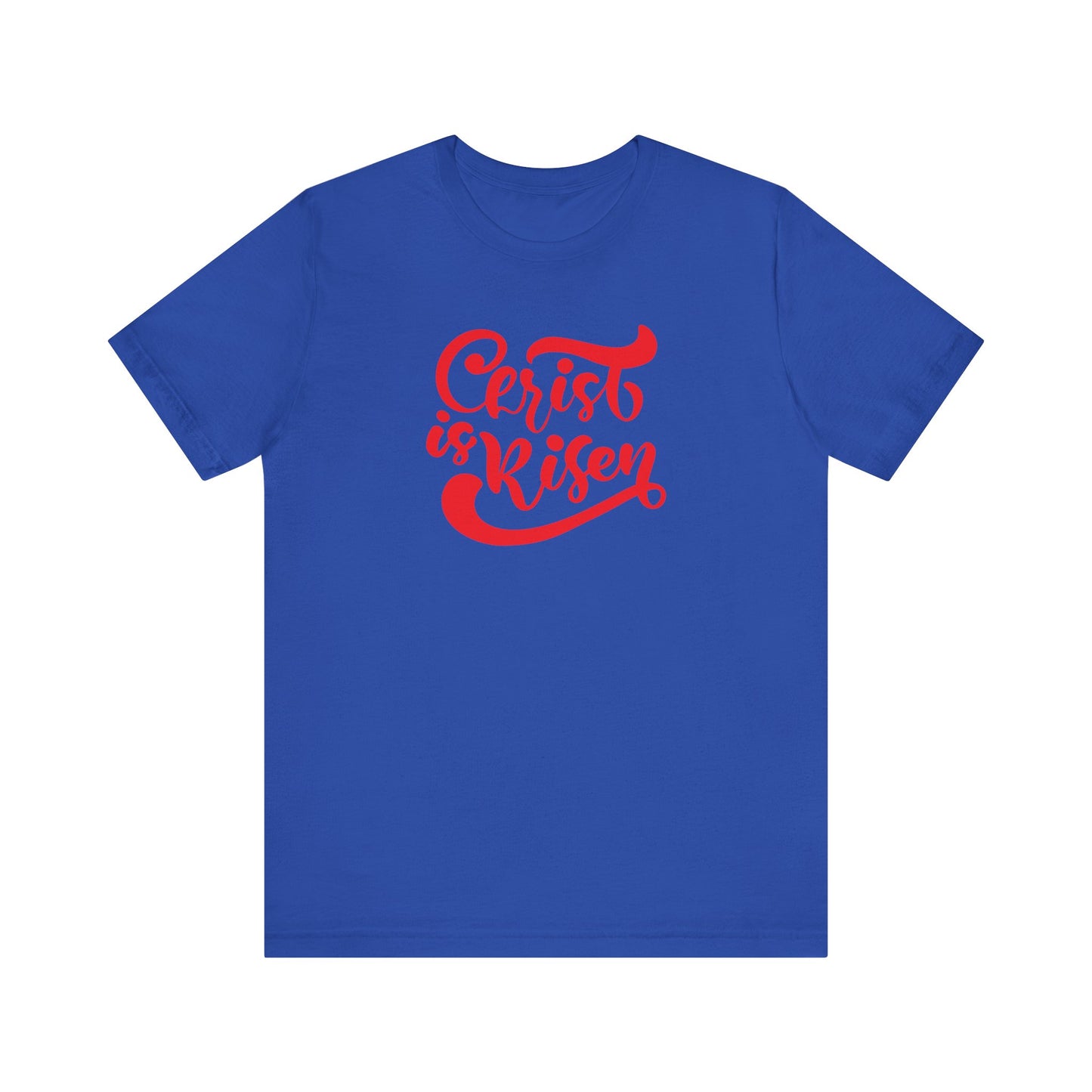 Christ is Risen Red Print Unisex Jersey Short Sleeve Tee