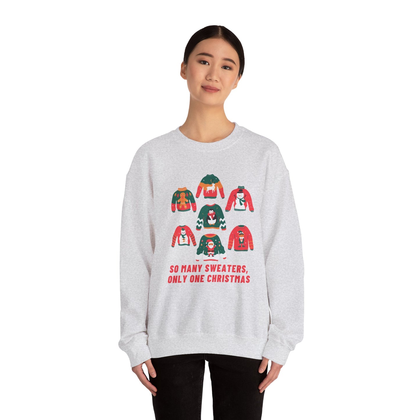 Unisex Heavy Blend Crewneck Sweatshirt So Many Sweaters, Only One Christmas ππβ¨