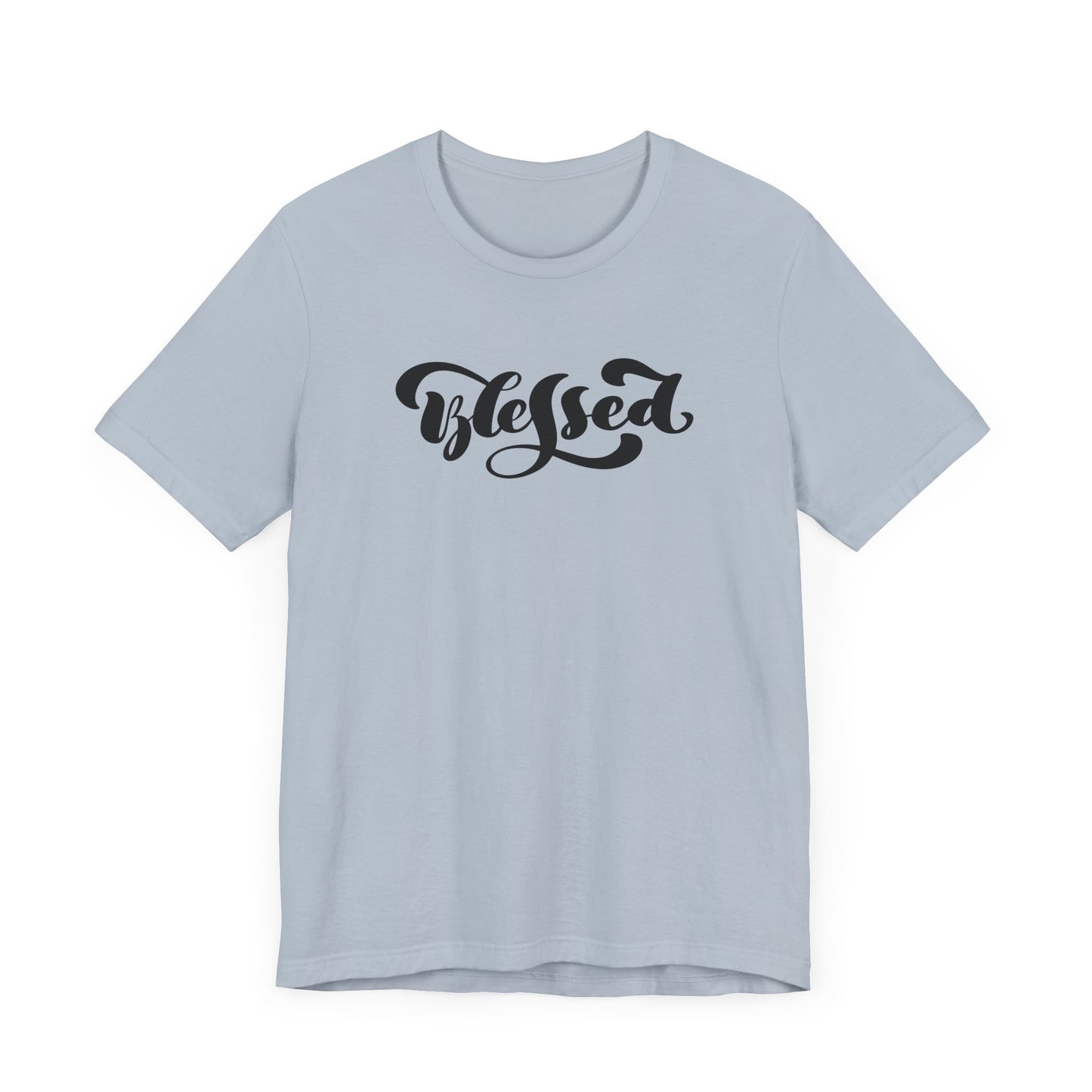 Unisex Jersey Short Sleeve Tee Blessed Quote Black Print
