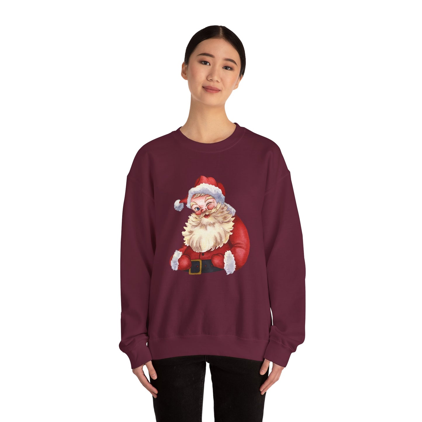 Unisex Heavy Blend Crewneck Sweatshirt Winking Santa π
β¨β€οΈ