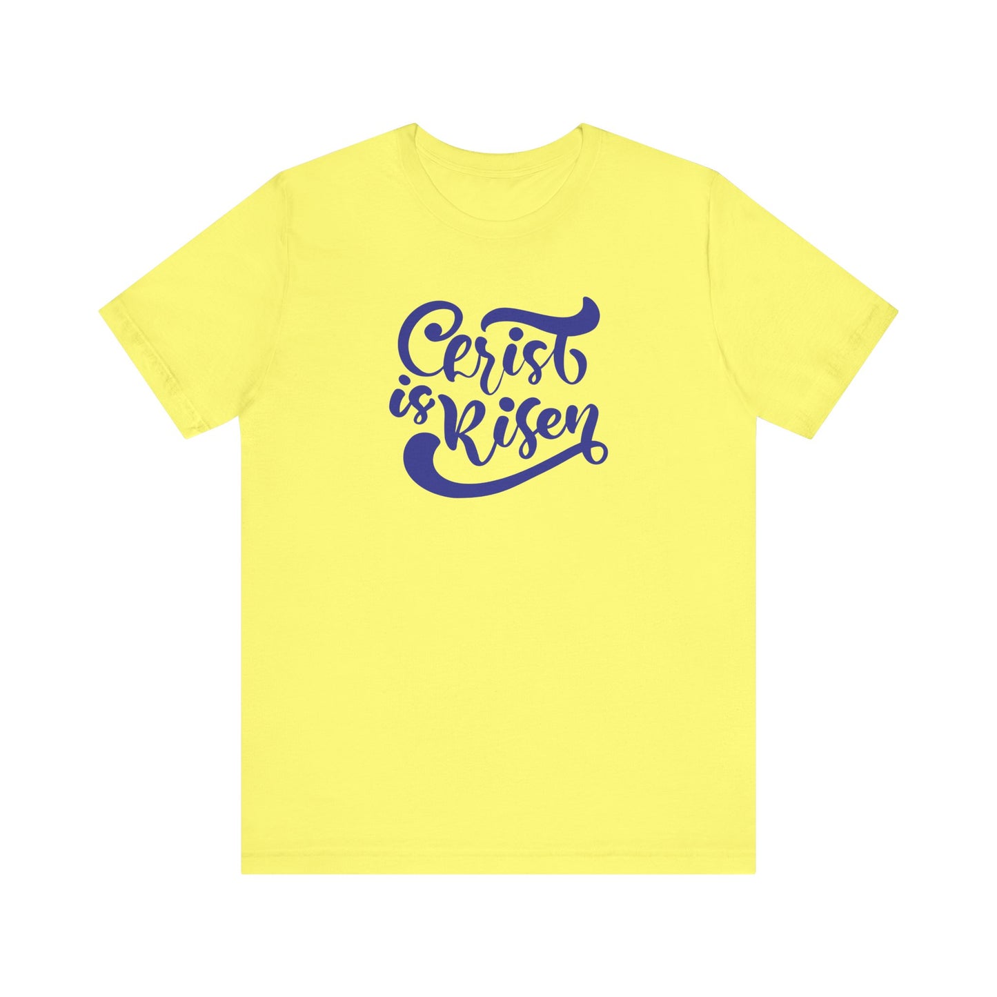 Christ is Risen Navy Print Unisex Jersey Short Sleeve Tee