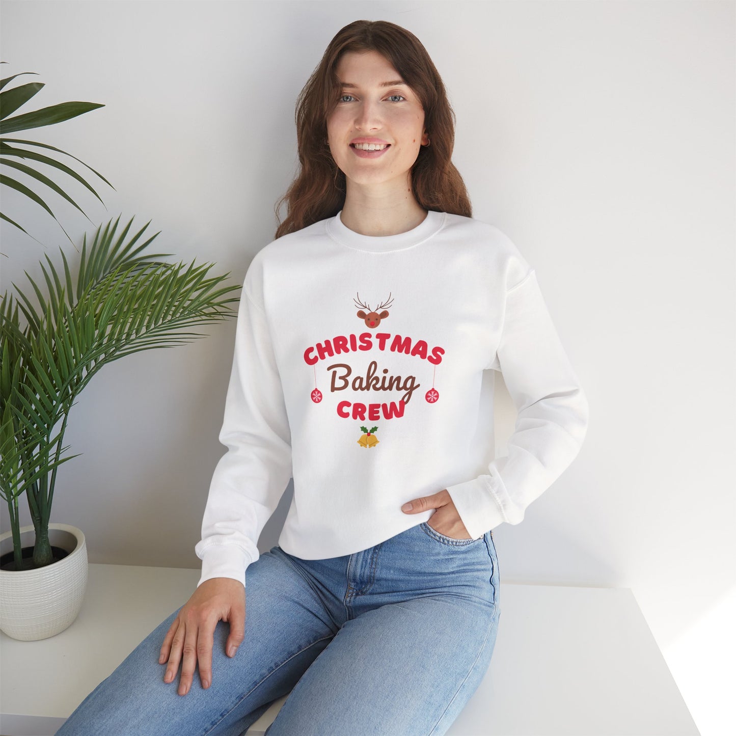 Christmas Baking Crew ππͺβ¨ Unisex Heavy Blend Crewneck Sweatshirt