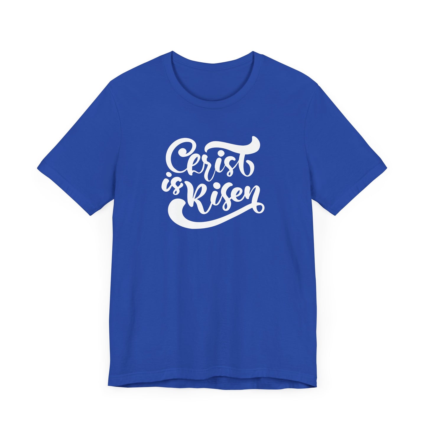 Christ is Risen White Print Unisex Jersey Short Sleeve Tee