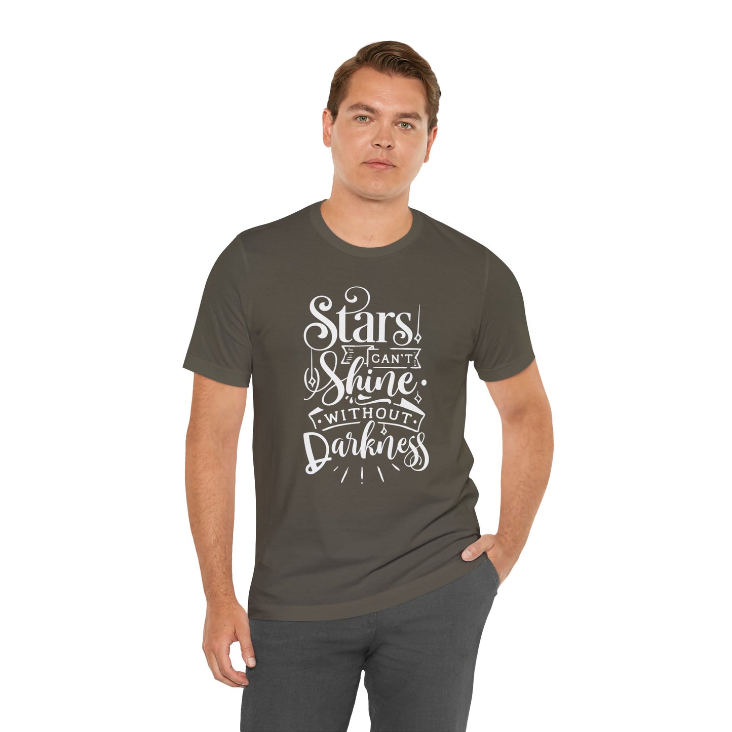 Stars Can't Shine Without Darkness Unisex Jersey Short Sleeve Tee