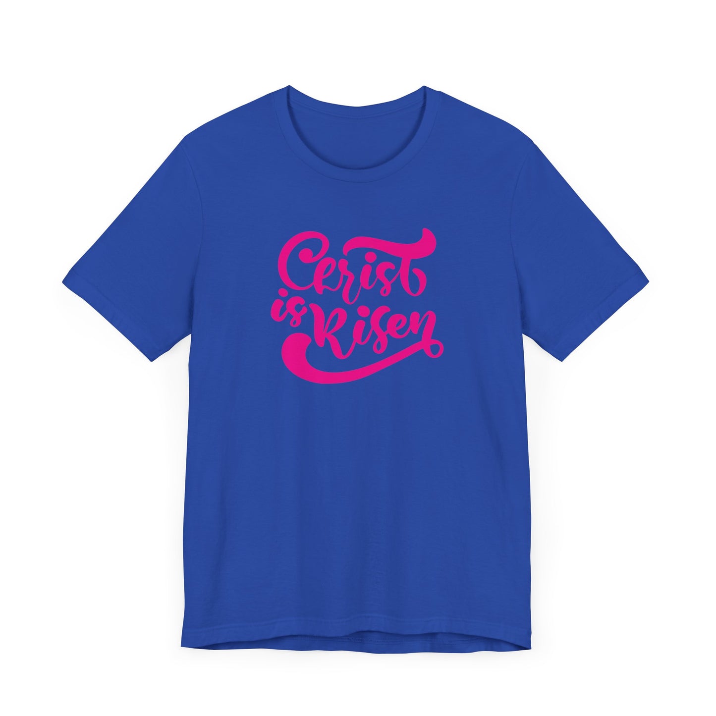 Christ is Risen Pink Print Unisex Jersey Short Sleeve Tee