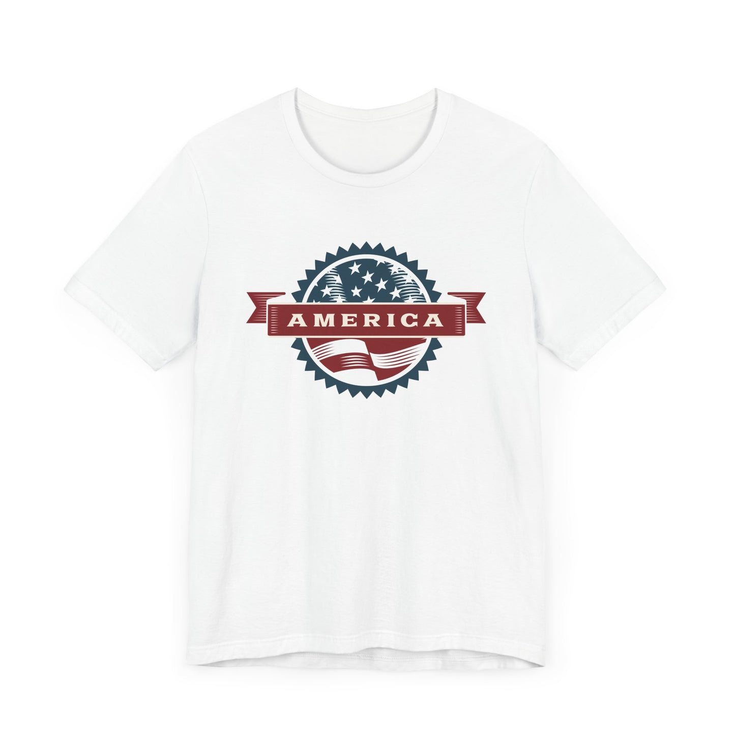 Unisex Jersey Short Sleeve Tee America Shield Star Spangled Banner