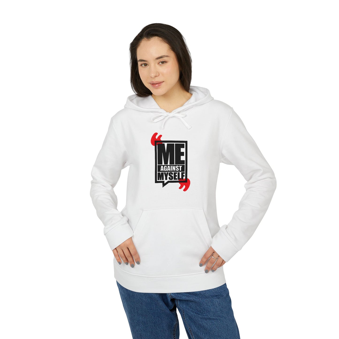 Me Against Myself Adidas Unisex Cozy Fleece Hoodie