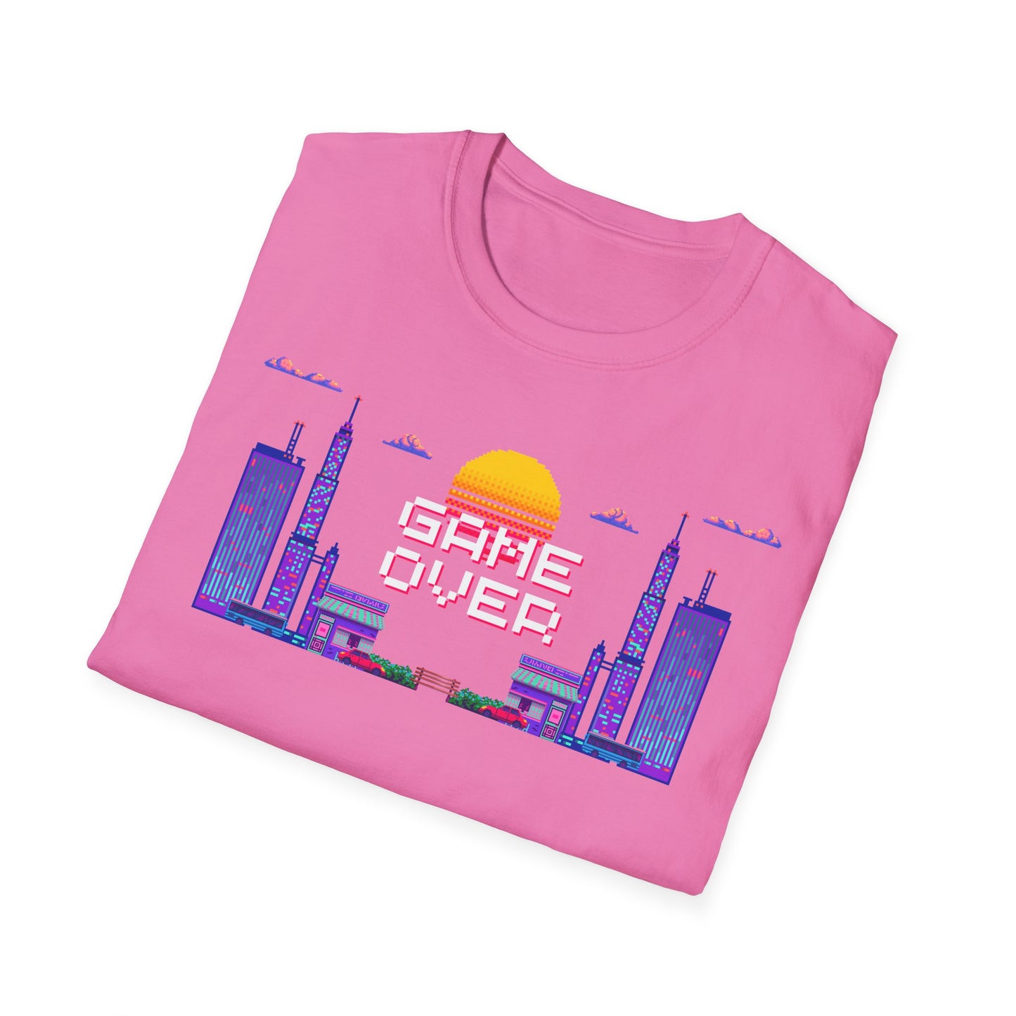 Game Over Sunset Showdown Unisex Softstyle T-Shirt
