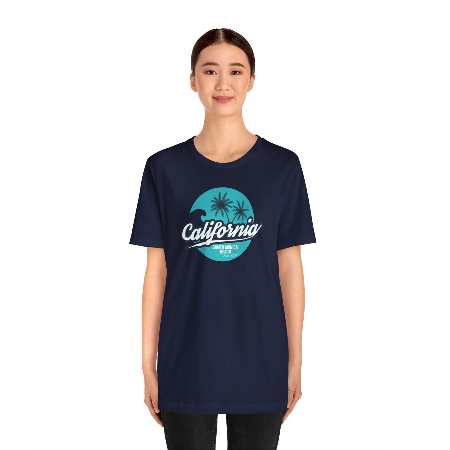 California Santa Monica Beach Unisex Jersey Short Sleeve Tee