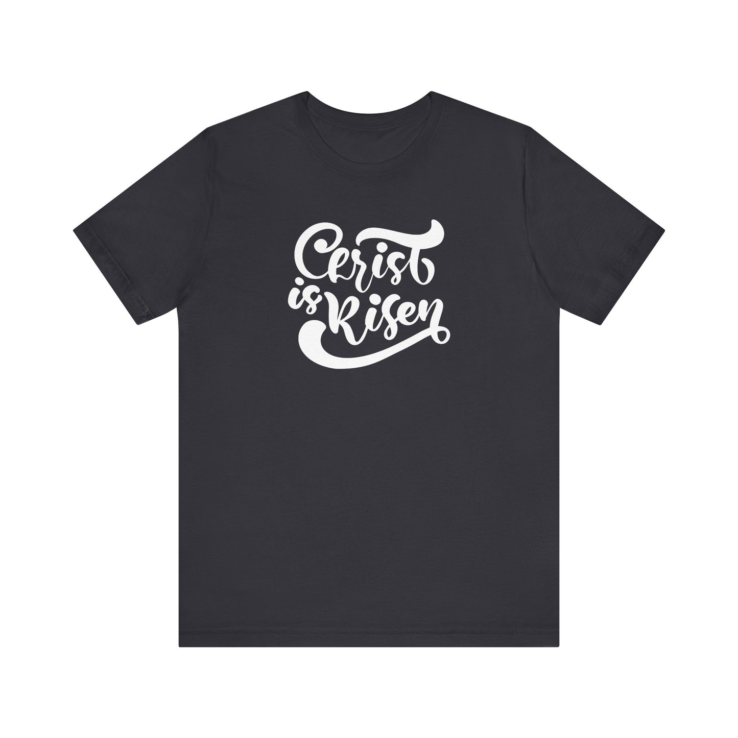 Christ is Risen White Print Unisex Jersey Short Sleeve Tee