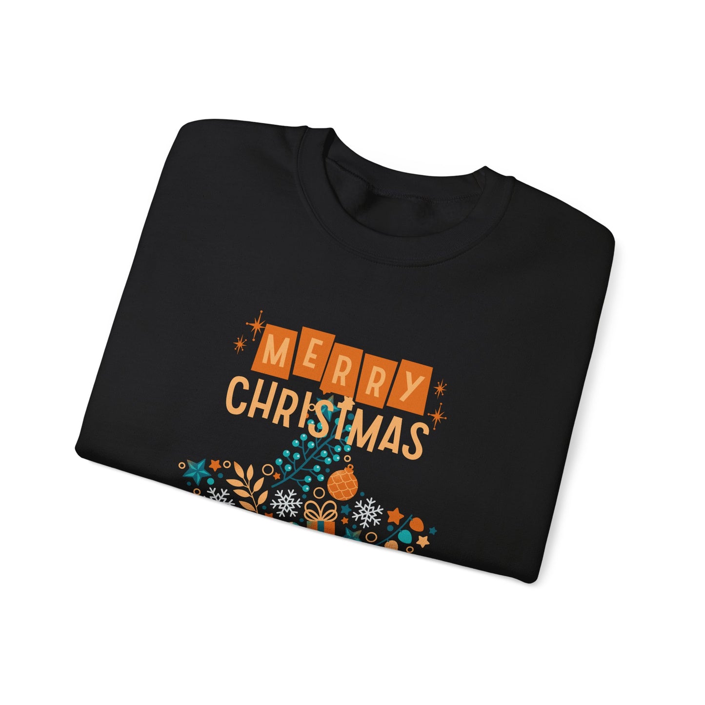 Unisex Heavy Blend Crewneck Sweatshirt Star-Shaped Christmas Montage πβοΈβ¨