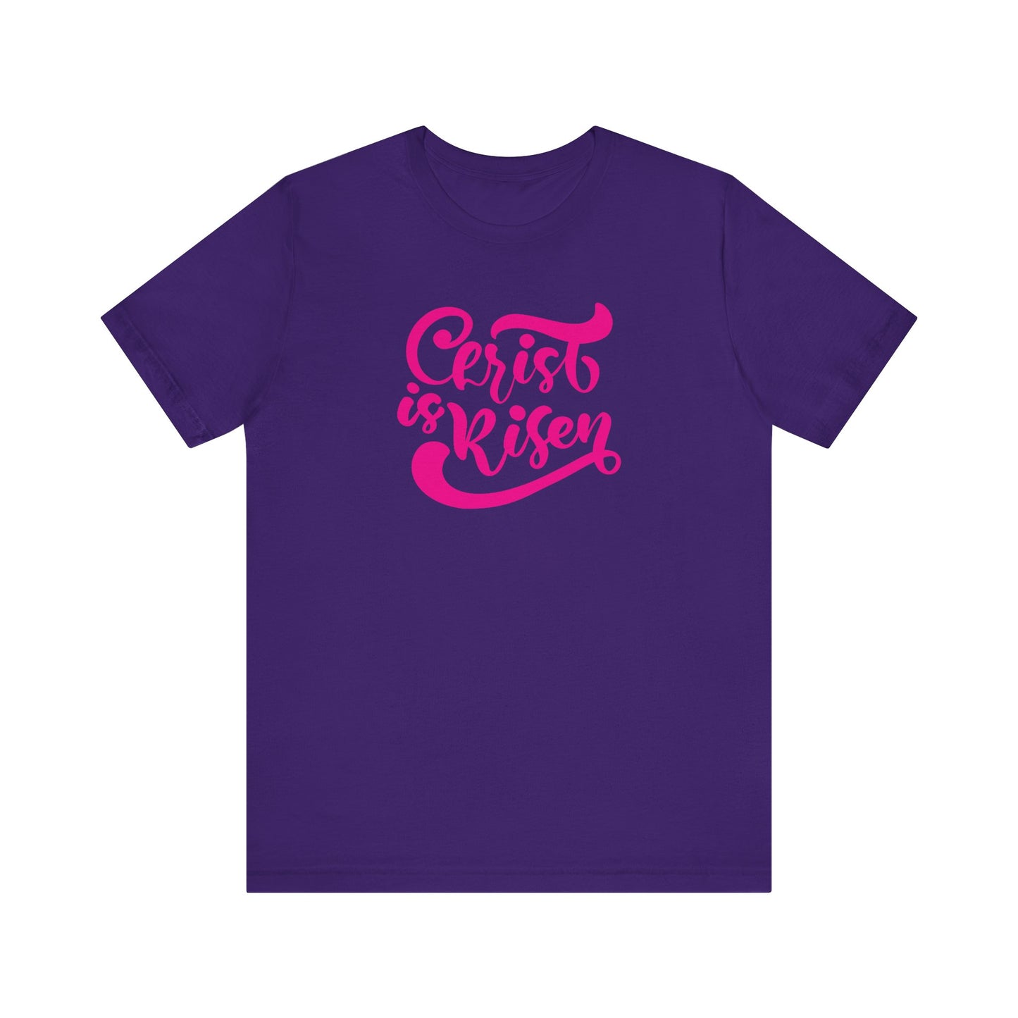 Christ is Risen Pink Print Unisex Jersey Short Sleeve Tee