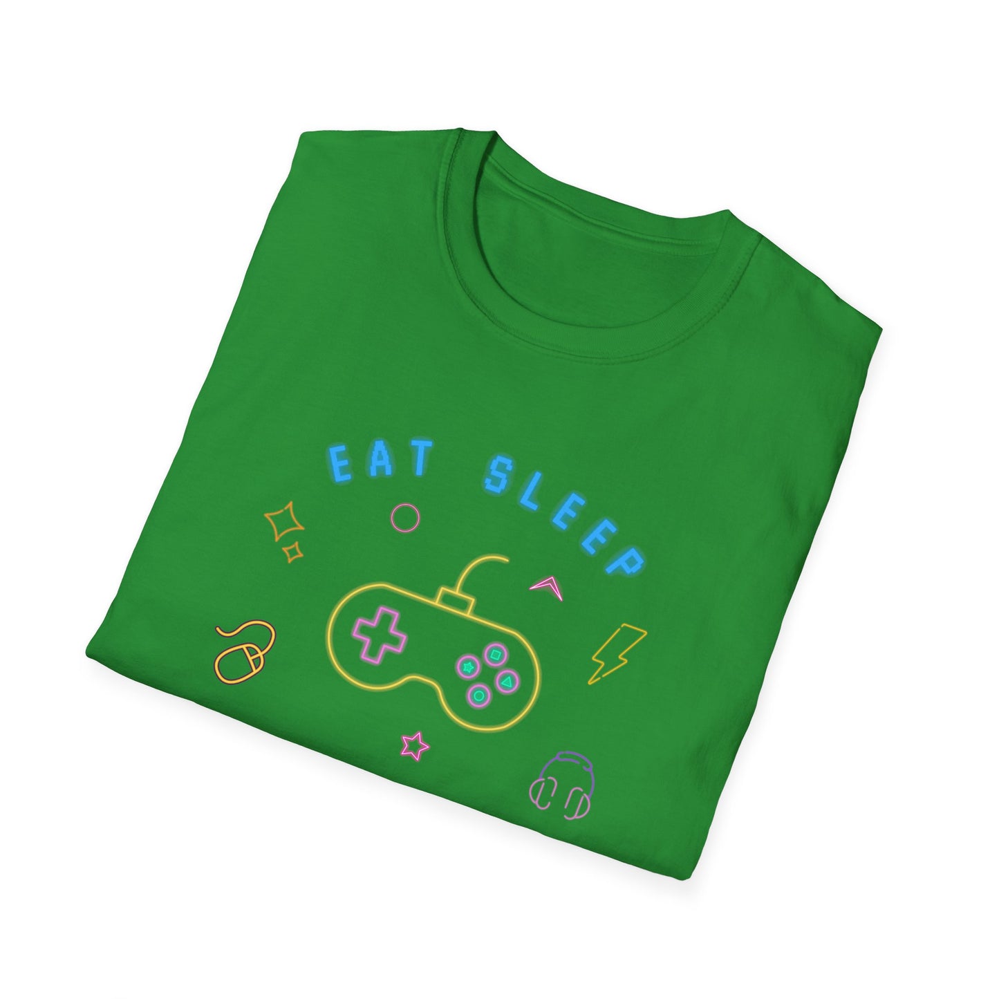 Eat Sleep Game Repeat Unisex Softstyle T-Shirt