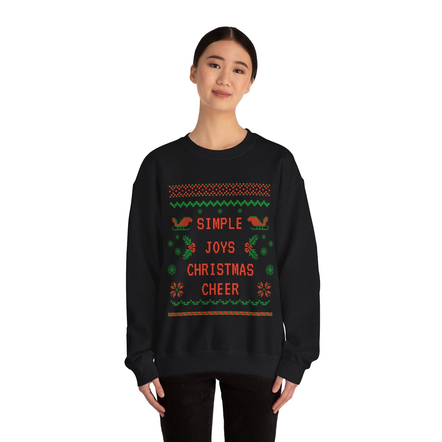 Unisex Heavy Blend Crewneck Sweatshirt Simple Joys Christmas Cheer πβ€οΈβ¨