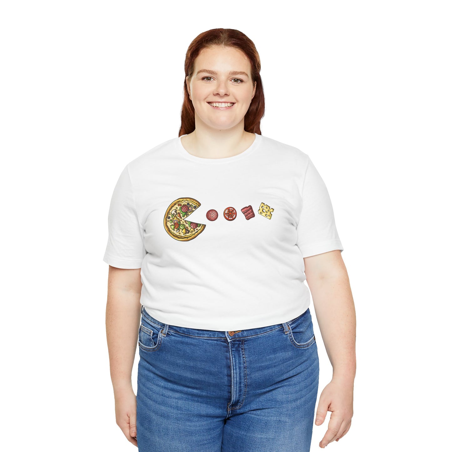 Pizza Pacman Unisex Jersey Short Sleeve Tee