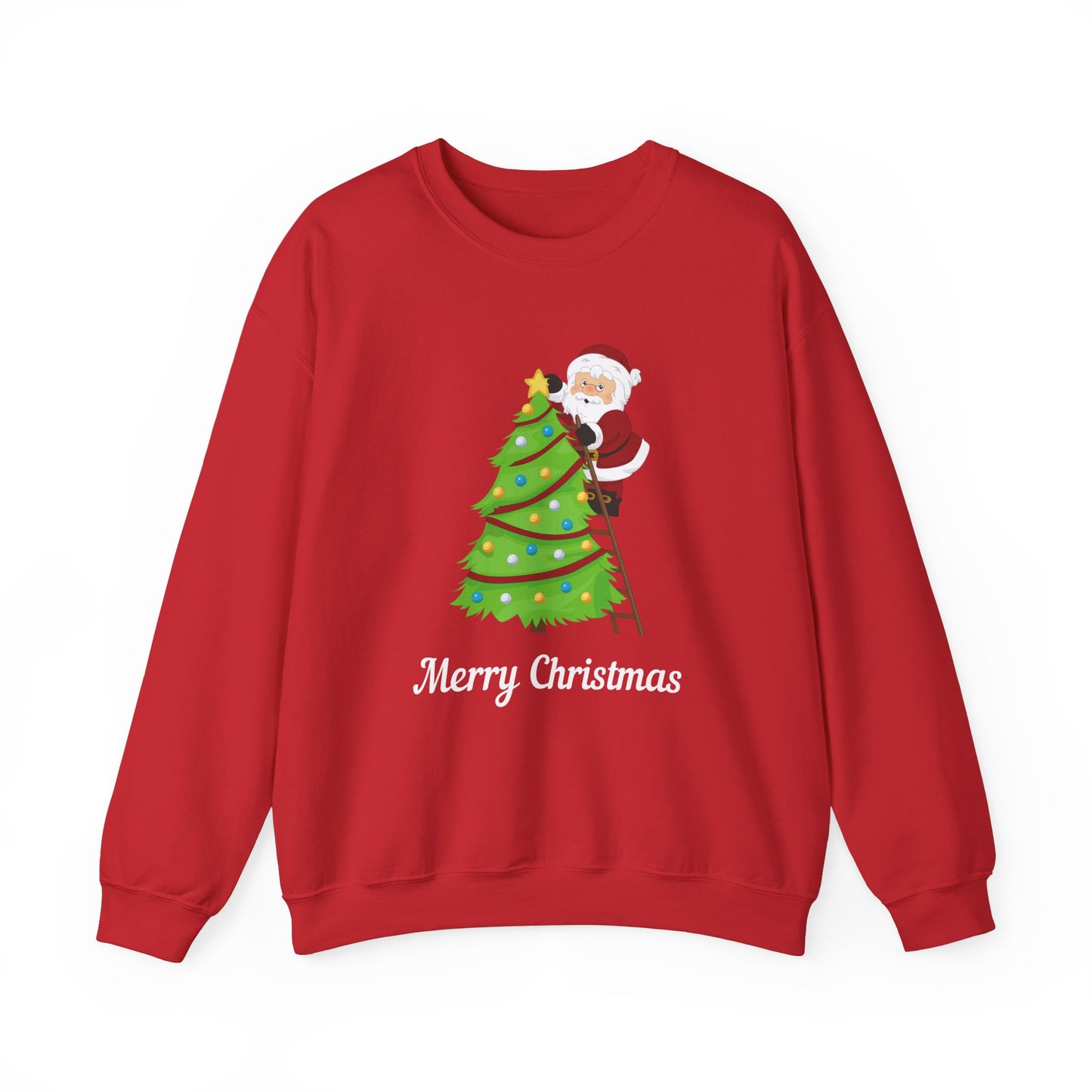 Unisex Heavy Blend Crewneck Sweatshirt Santa Climbing Ladder Merry Christmas π
πβ¨