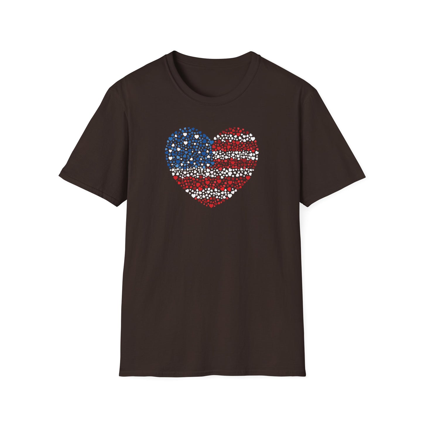 Patriotic Heartbeat Unisex Softstyle T-Shirt