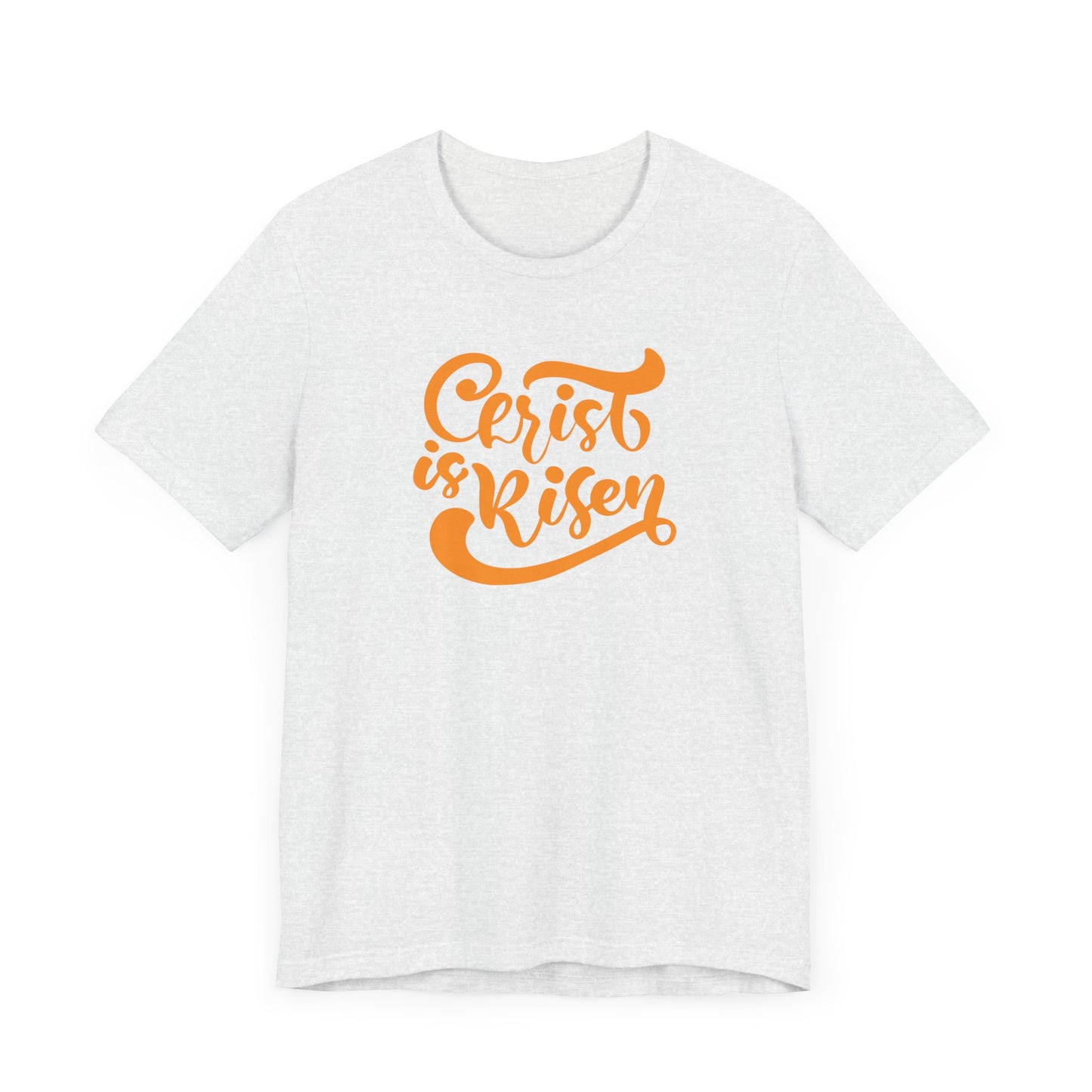 Christ is Risen Orange Print Unisex Jersey Short Sleeve Tee