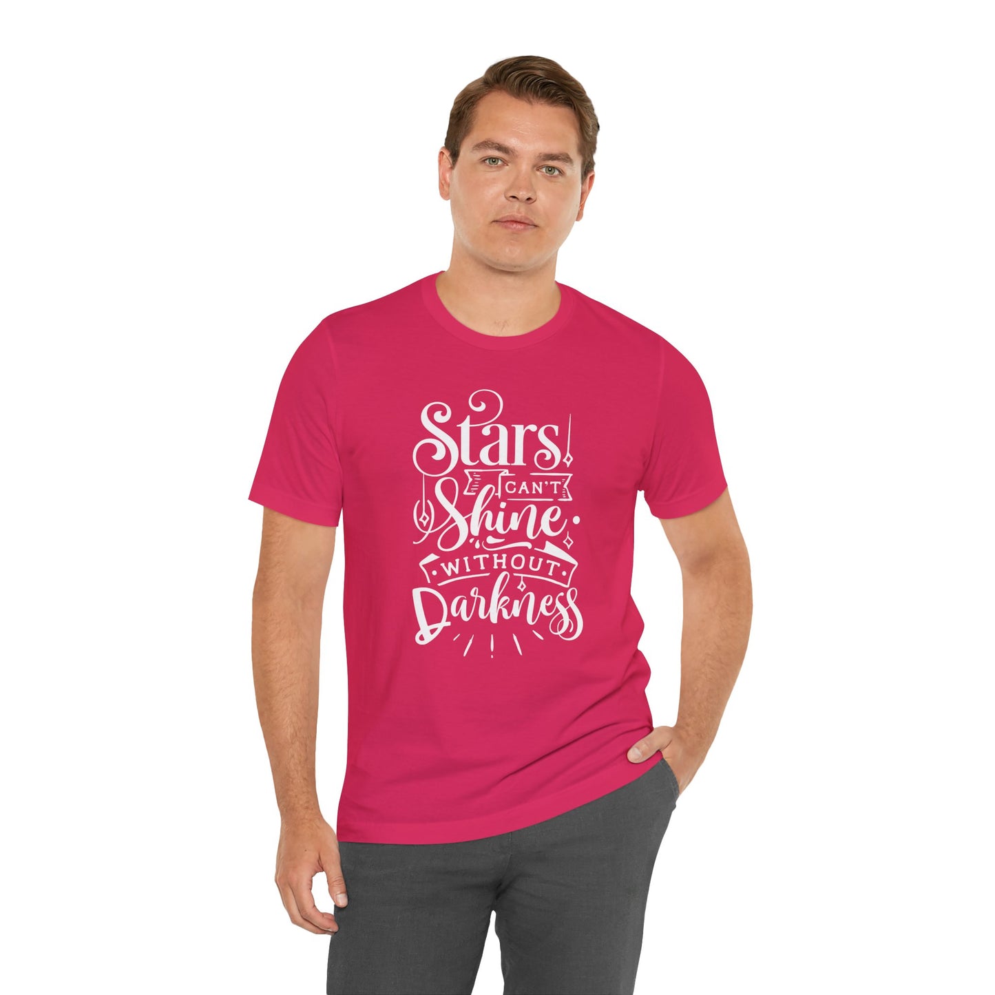 Stars Can't Shine Without Darkness Unisex Jersey Short Sleeve Tee