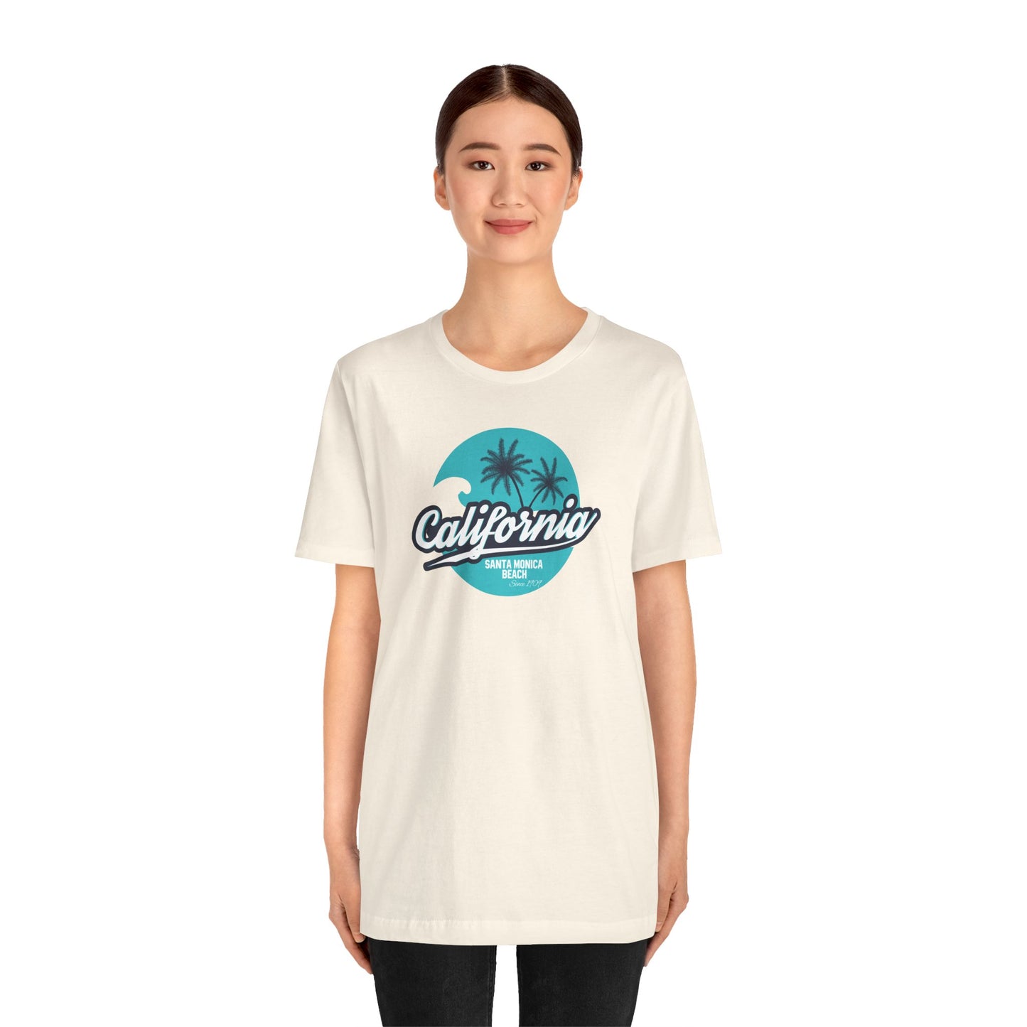 California Santa Monica Beach Unisex Jersey Short Sleeve Tee