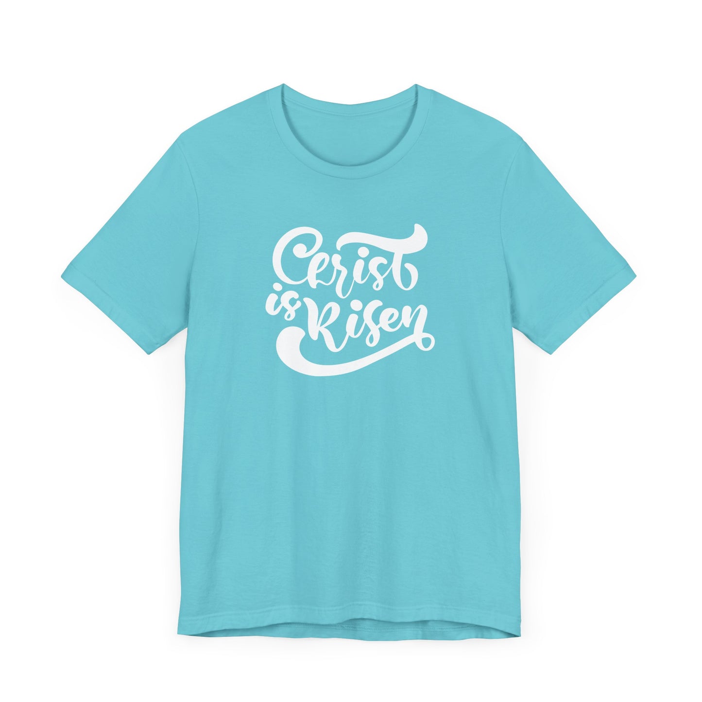 Christ is Risen White Print Unisex Jersey Short Sleeve Tee