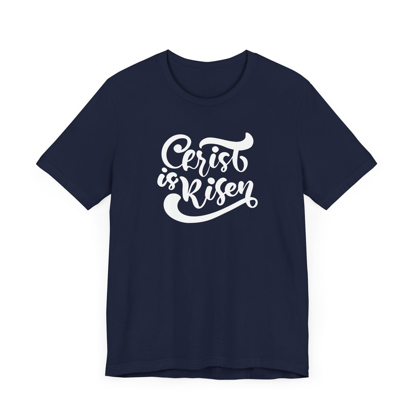 Christ is Risen White Print Unisex Jersey Short Sleeve Tee