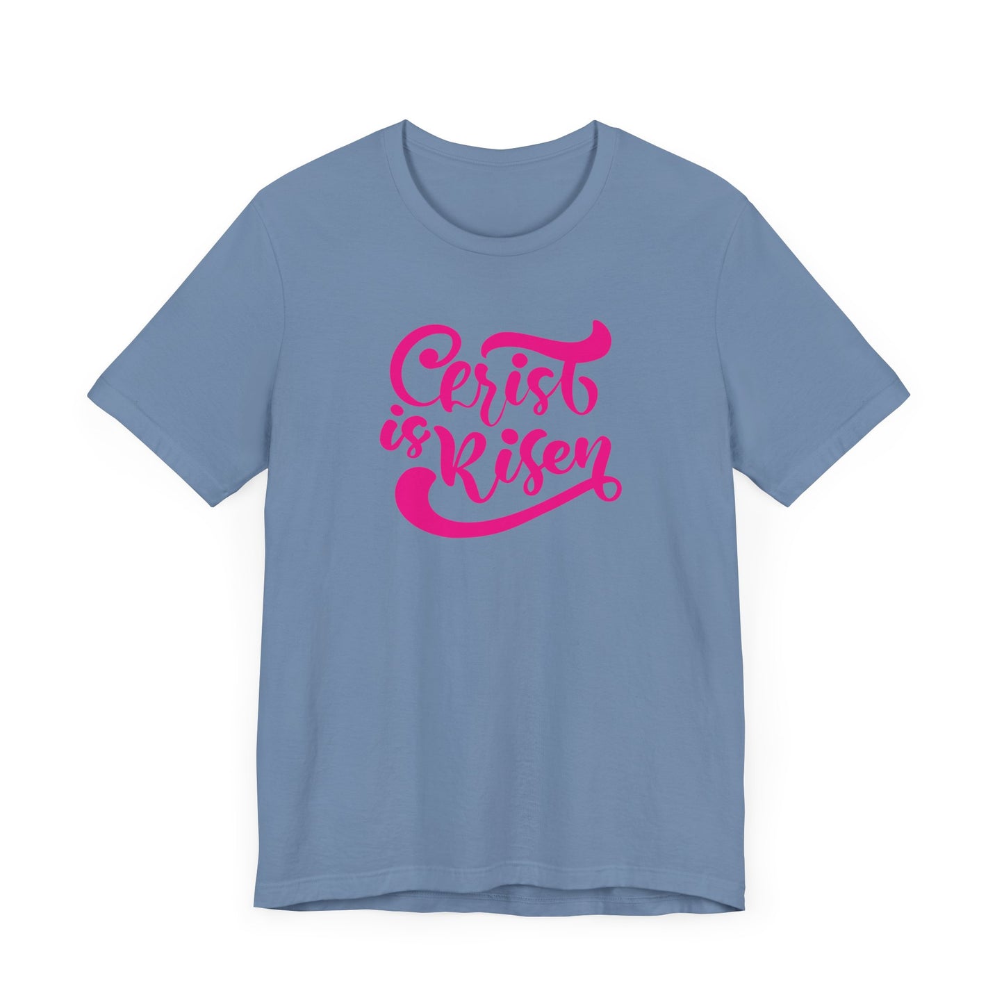 Christ is Risen Pink Print Unisex Jersey Short Sleeve Tee