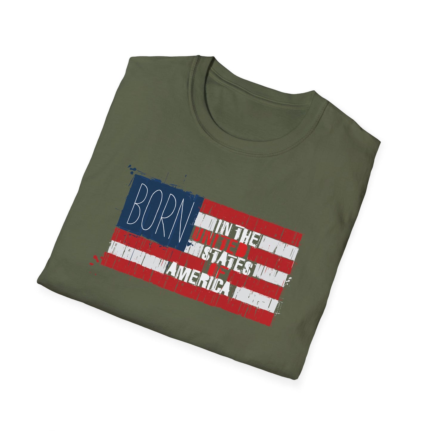 Born In The USA Unisex Softstyle T-Shirt