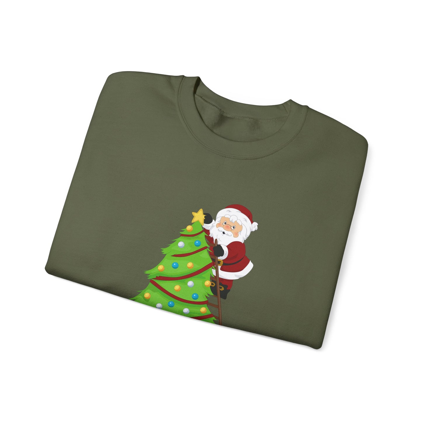 Unisex Heavy Blend Crewneck Sweatshirt Santa Climbing Ladder Merry Christmas π
πβ¨