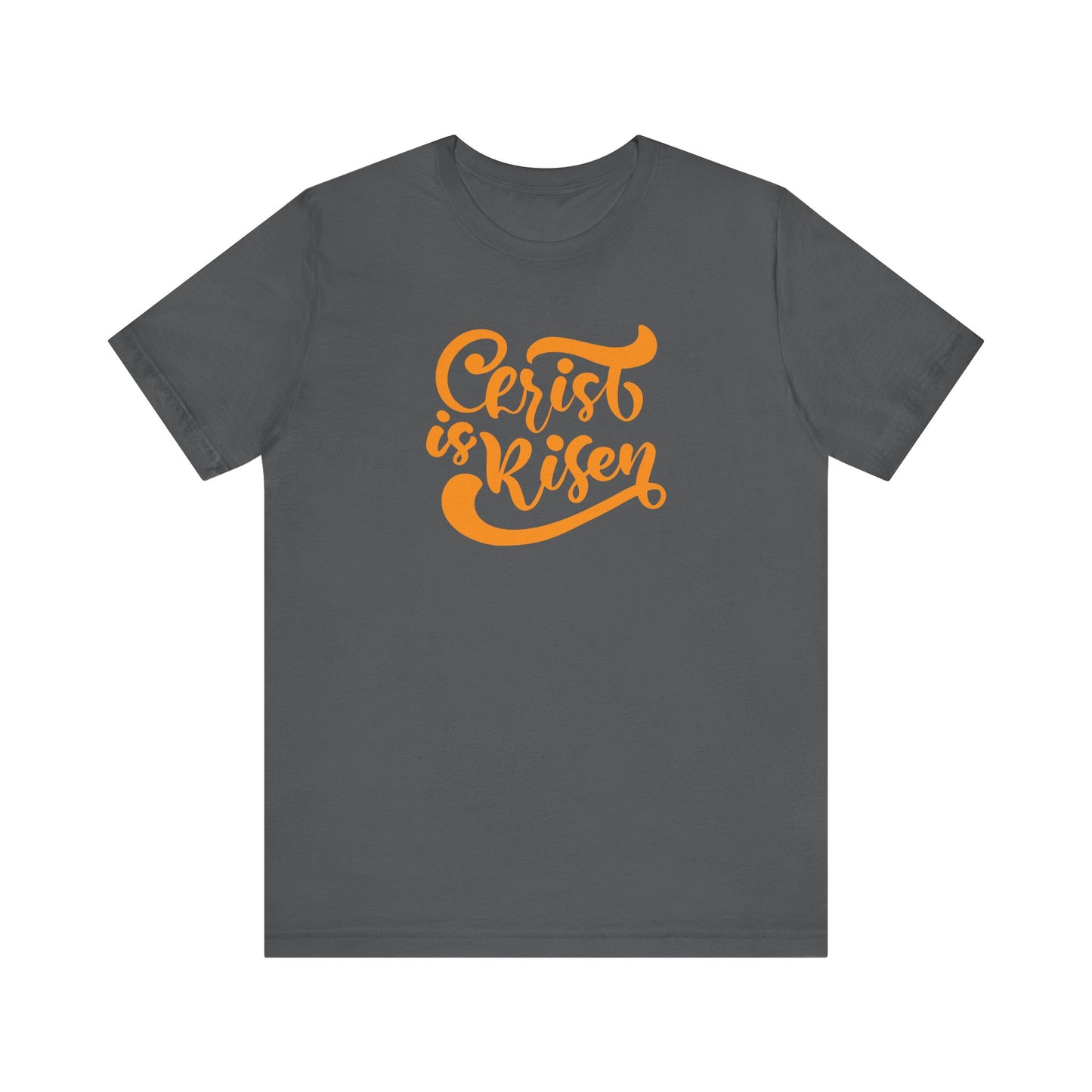 Christ is Risen Orange Print Unisex Jersey Short Sleeve Tee