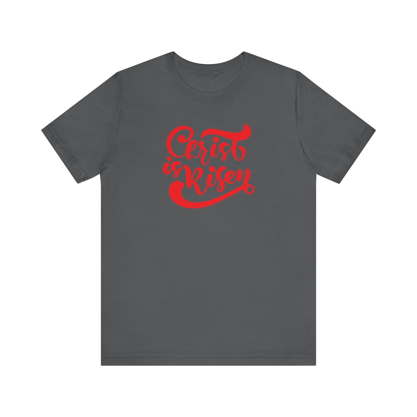 Christ is Risen Red Print Unisex Jersey Short Sleeve Tee