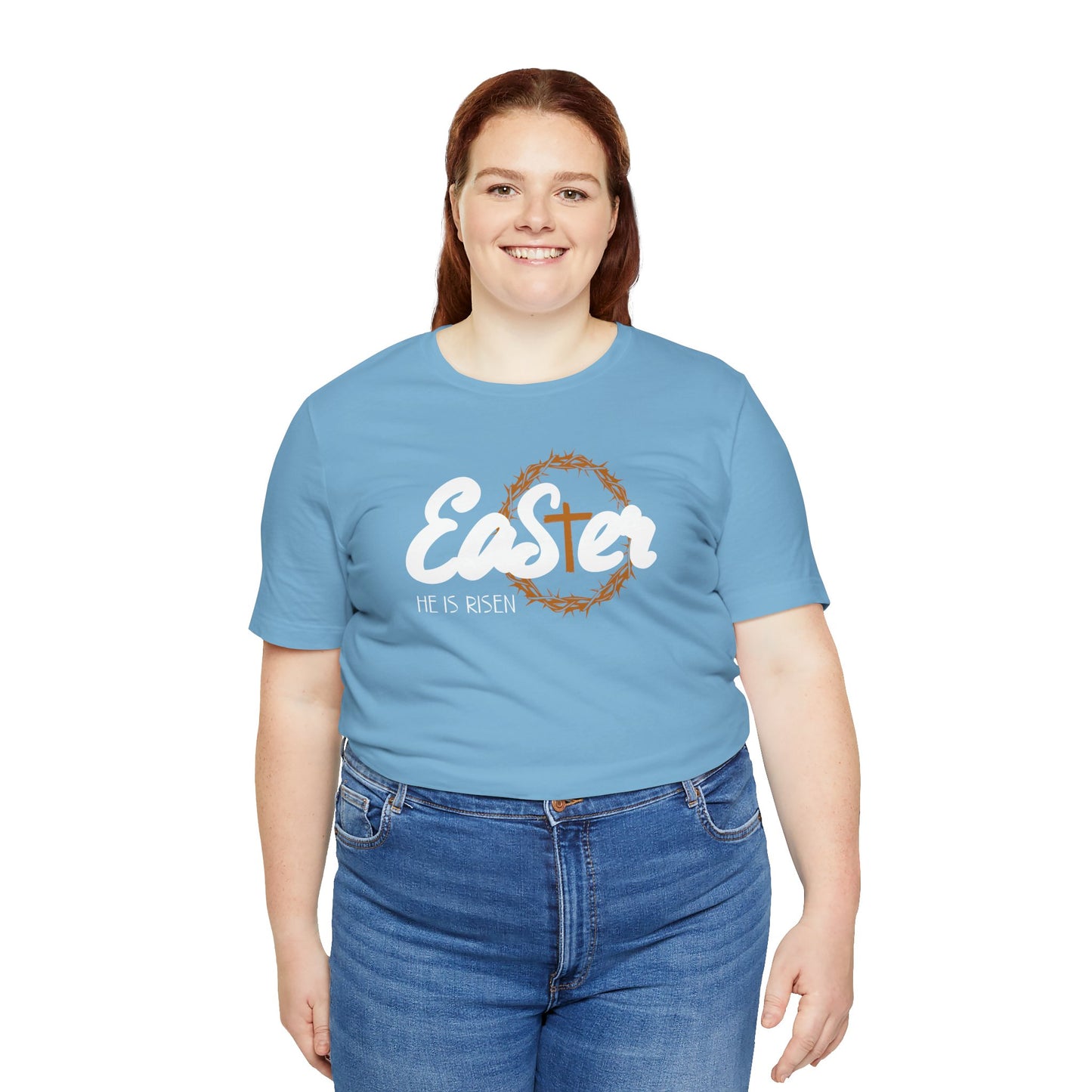 Easter He Is Risen Unisex Jersey Short Sleeve Tee