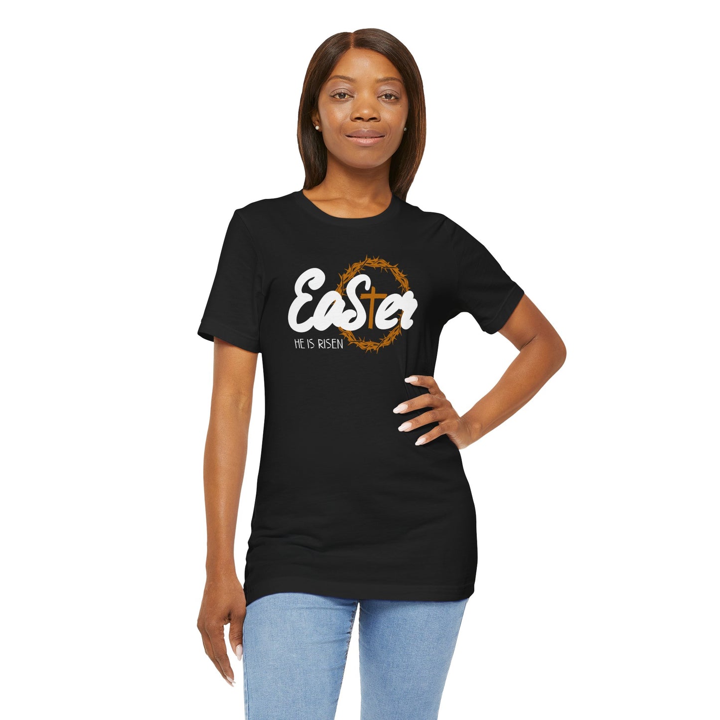 Easter He Is Risen Unisex Jersey Short Sleeve Tee