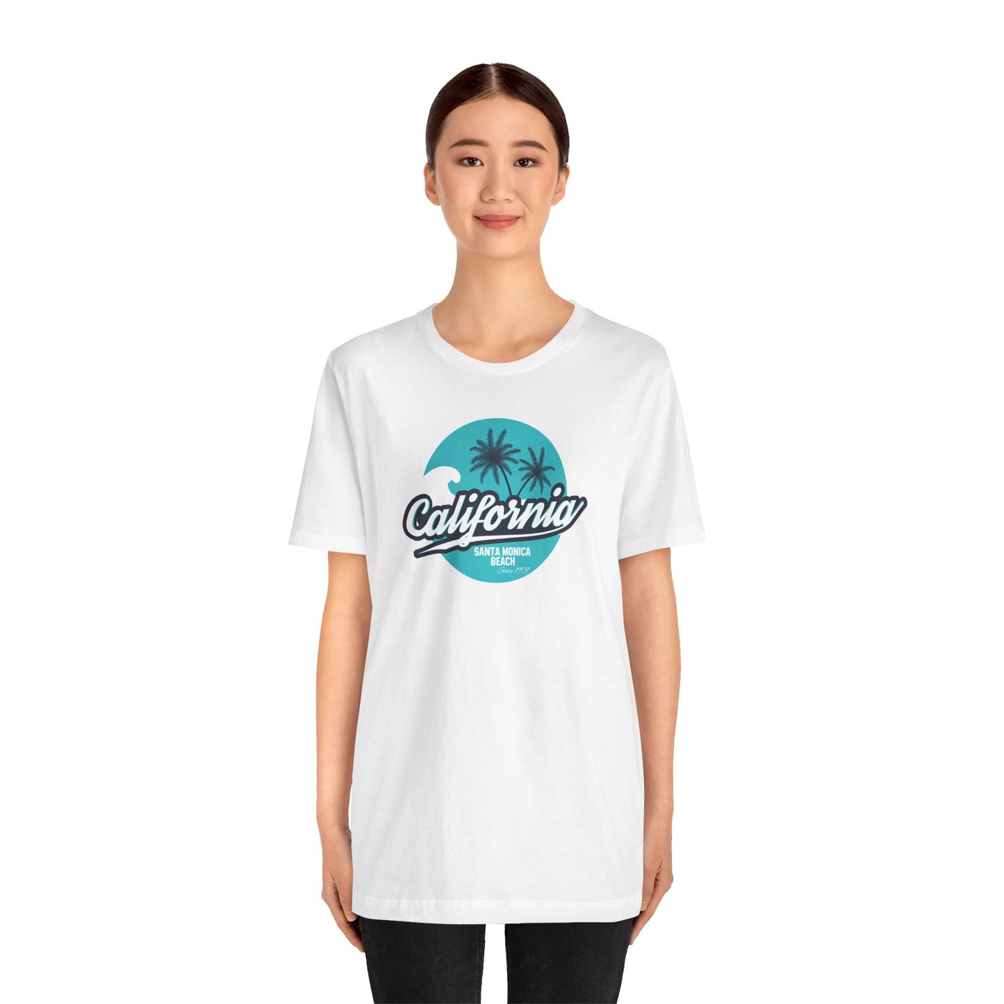 California Santa Monica Beach Unisex Jersey Short Sleeve Tee