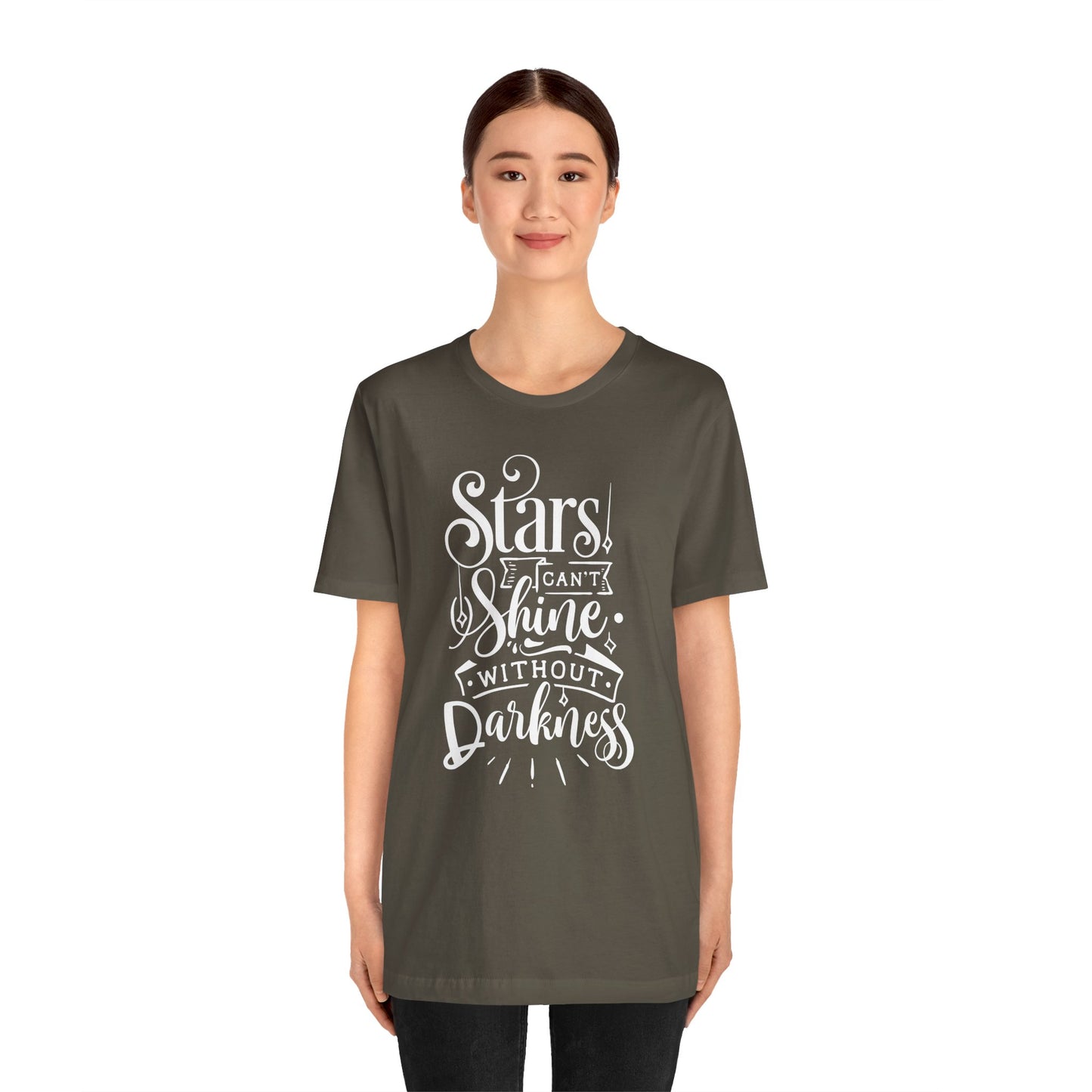 Stars Can't Shine Without Darkness Unisex Jersey Short Sleeve Tee