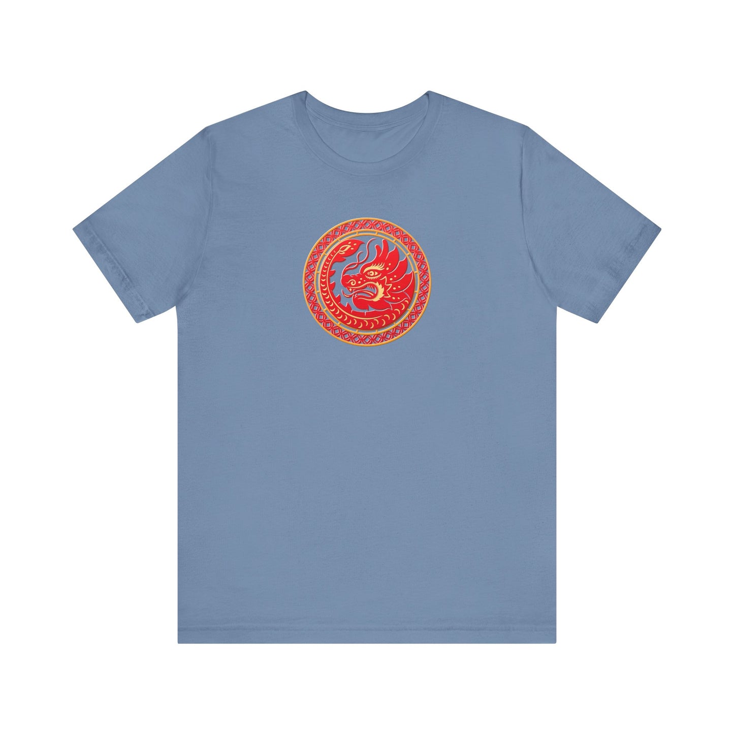 Unisex Jersey Short Sleeve Tee Dragon Magic Chinese New Year Red & Yellow