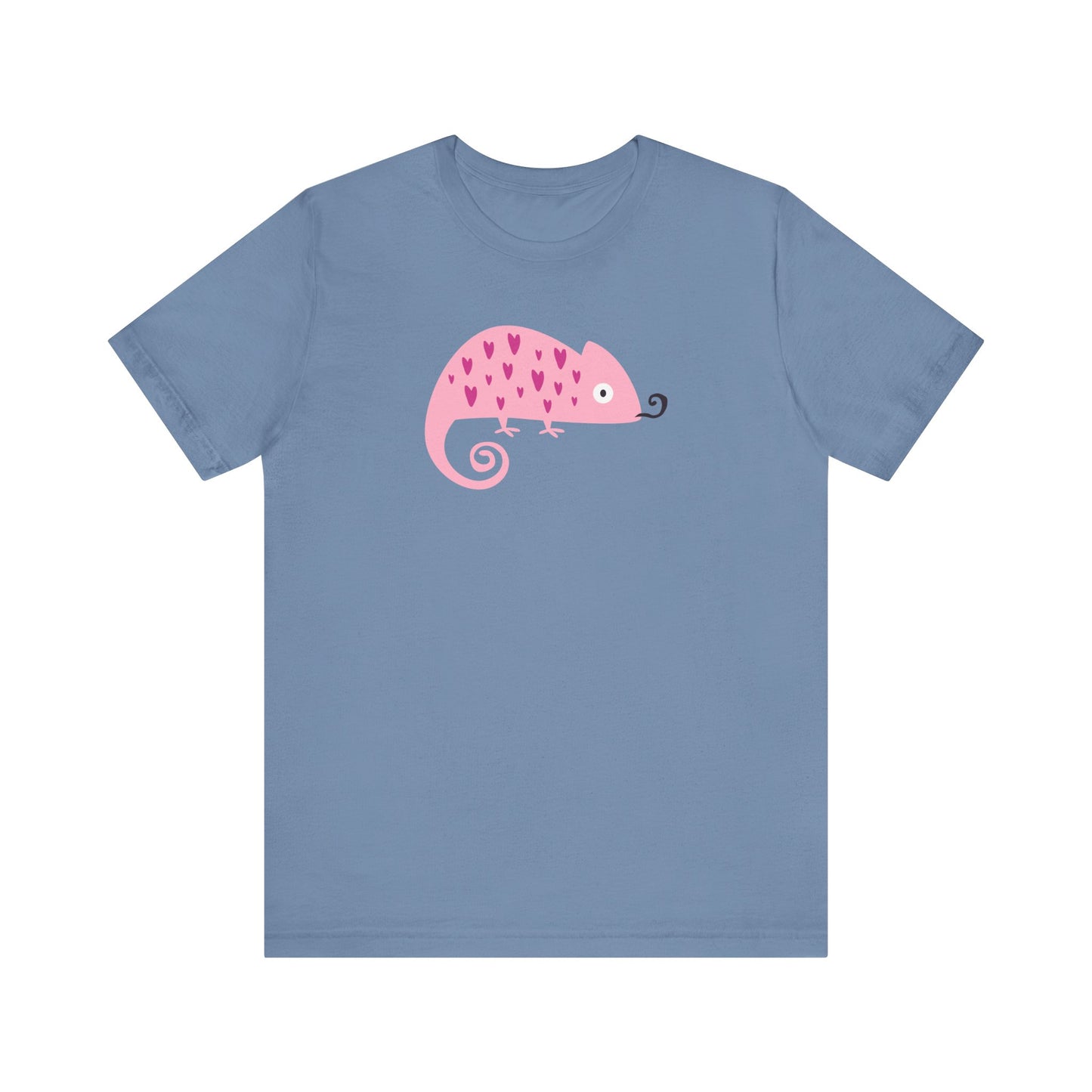 Pink Chameleon Love Heartfelt Charm Unisex Jersey Short Sleeve Tee