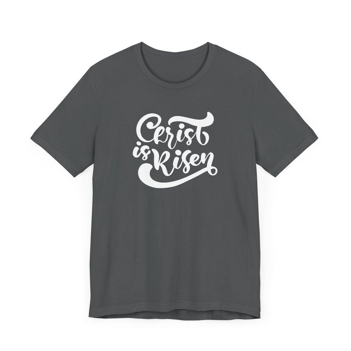 Christ is Risen White Print Unisex Jersey Short Sleeve Tee