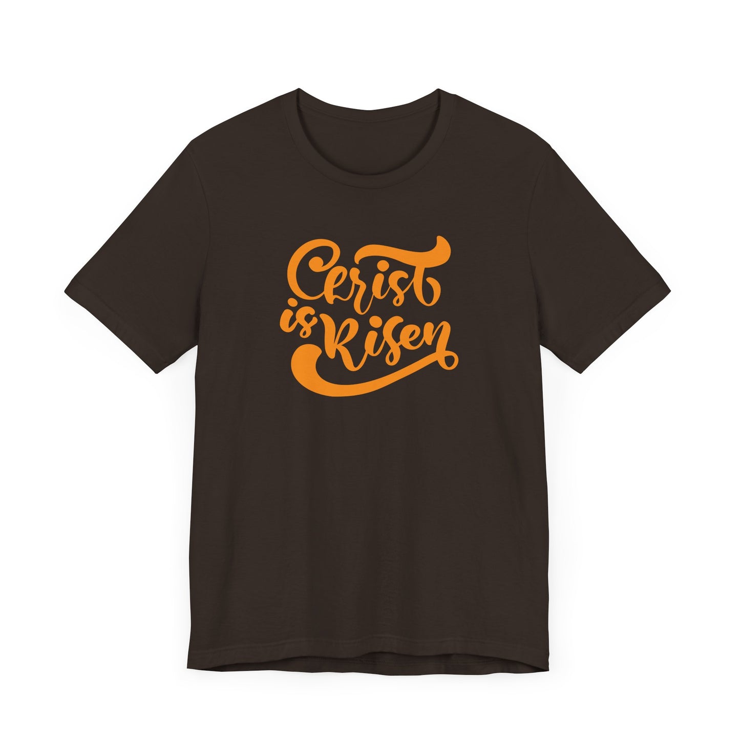 Christ is Risen Orange Print Unisex Jersey Short Sleeve Tee