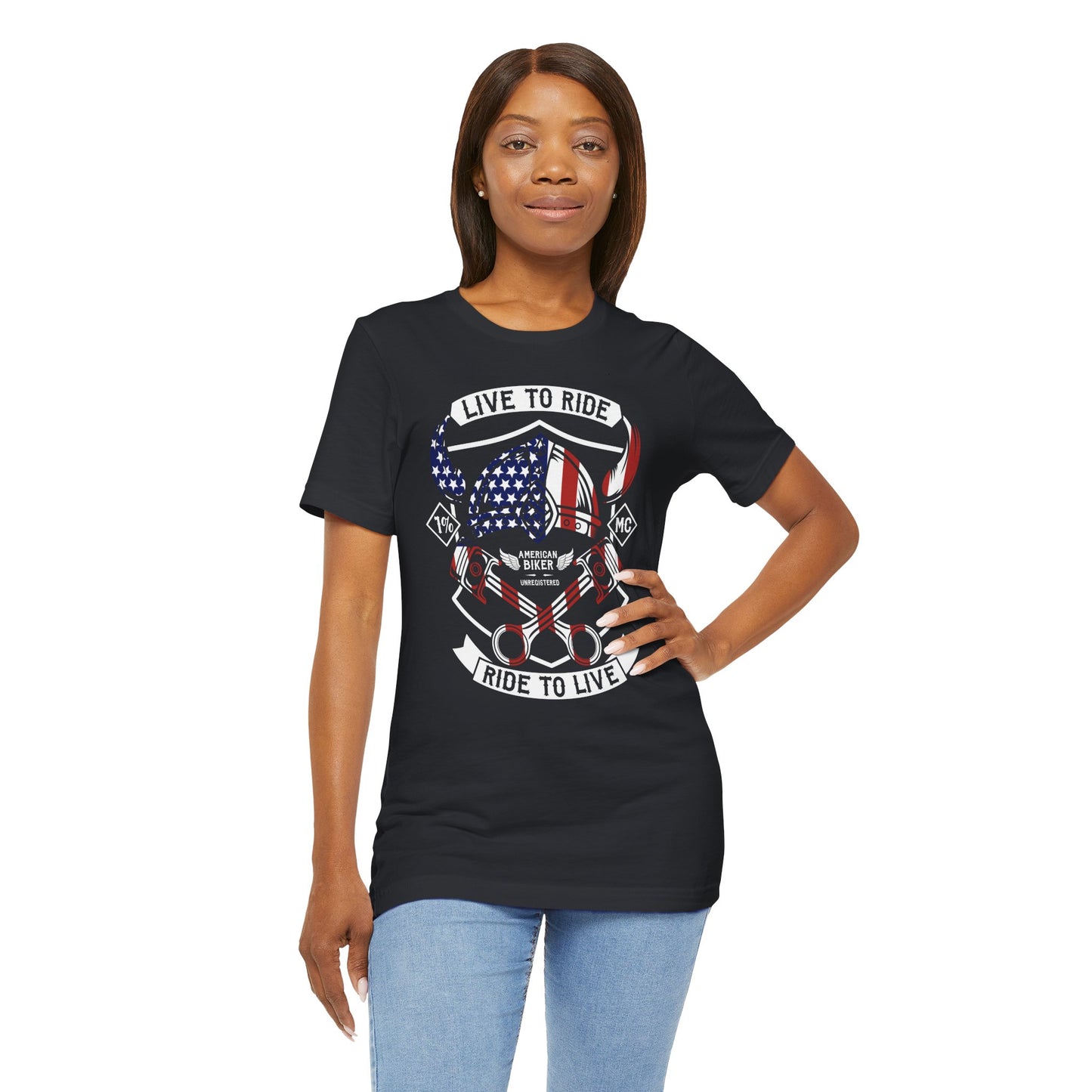 Live To Ride Ride To Live 1% MC Unisex Jersey Short Sleeve Tee