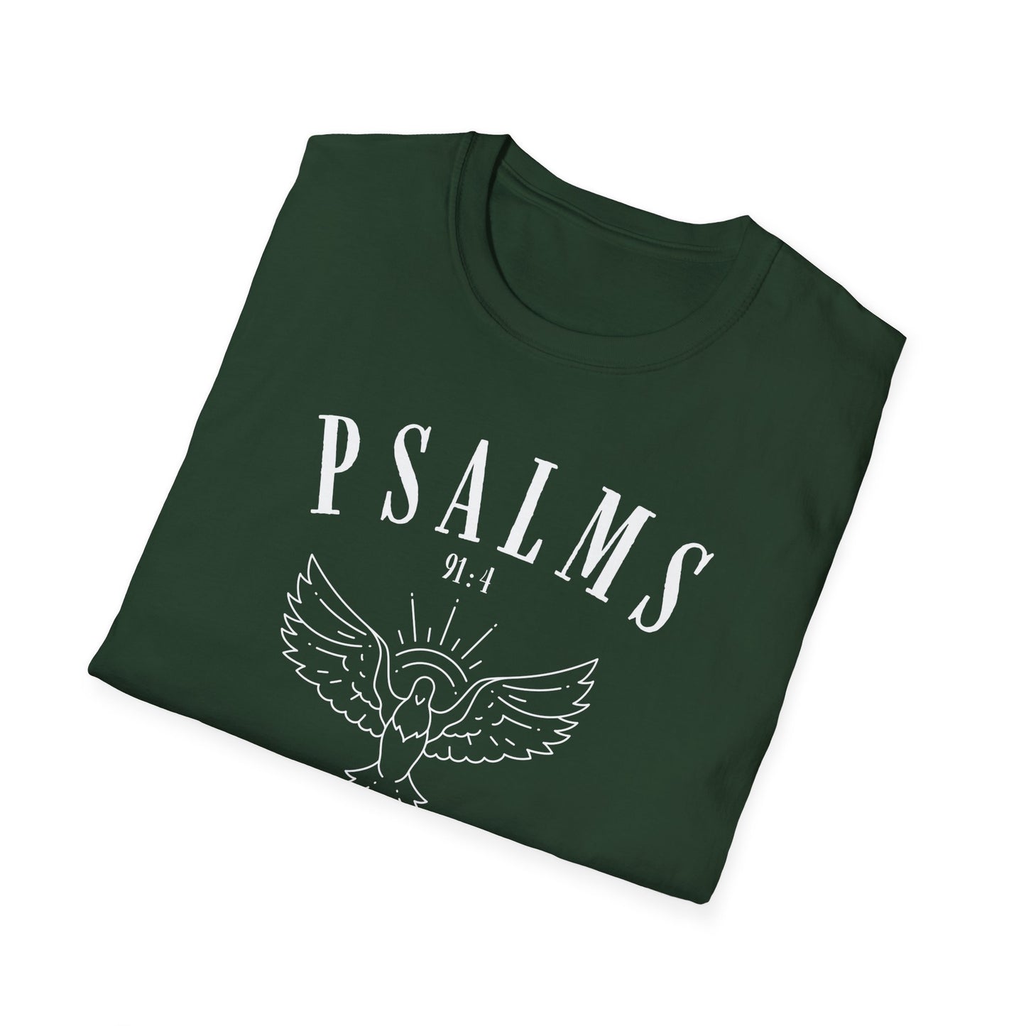 Psalms 91:4 Under His Wings You Will Find Refuge Softstyle T-Shirt